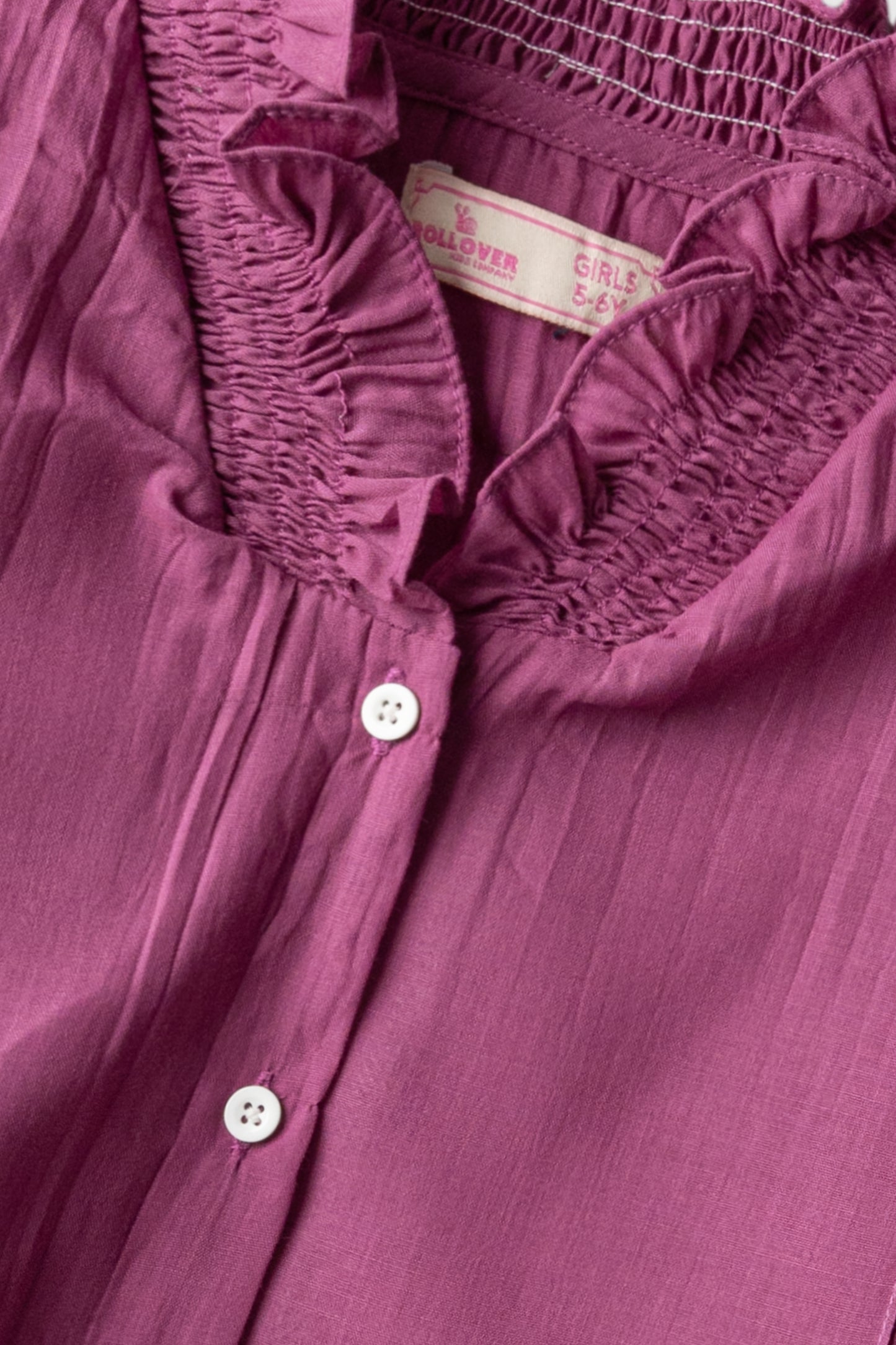 Solid Pink Frilly Cotton Top
