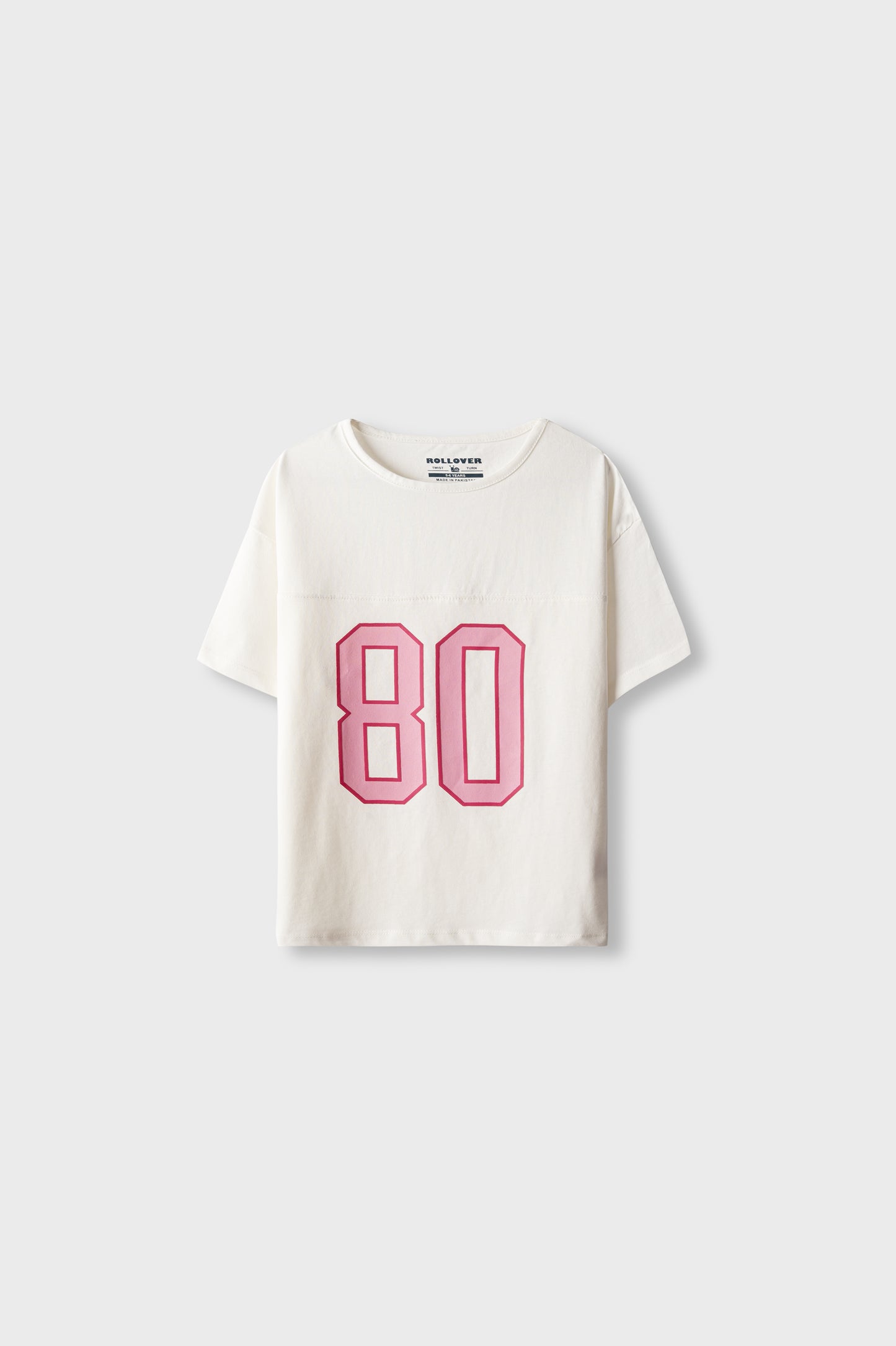 Girls Pink Varsity Drop Tee