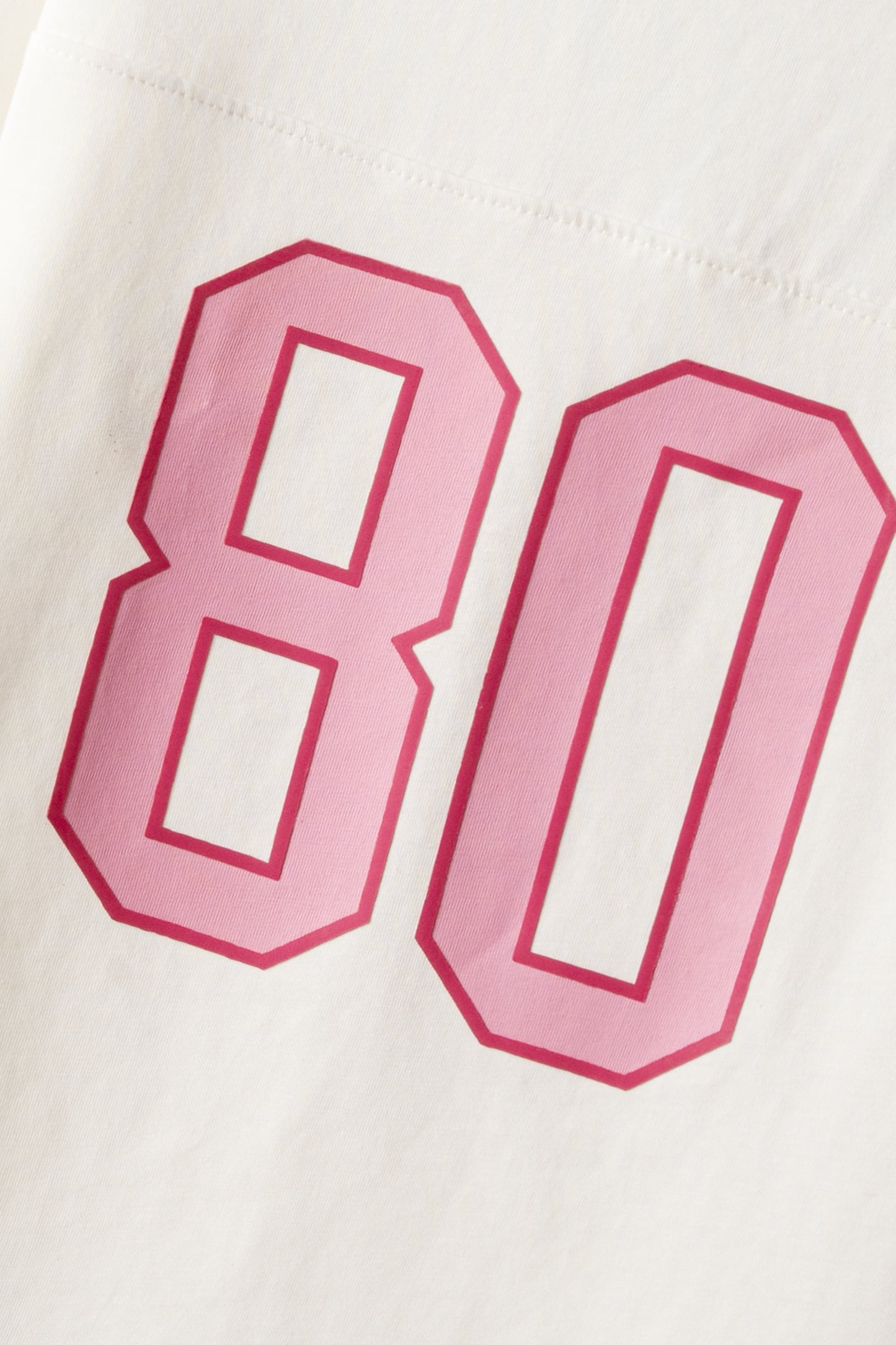 Girls Pink Varsity Drop Tee