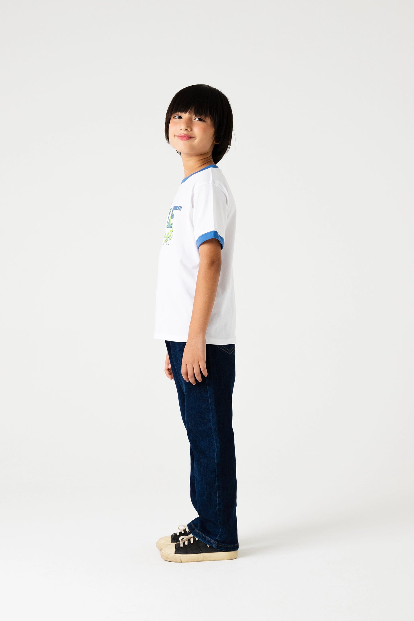 Boys White Ride Fast Tee