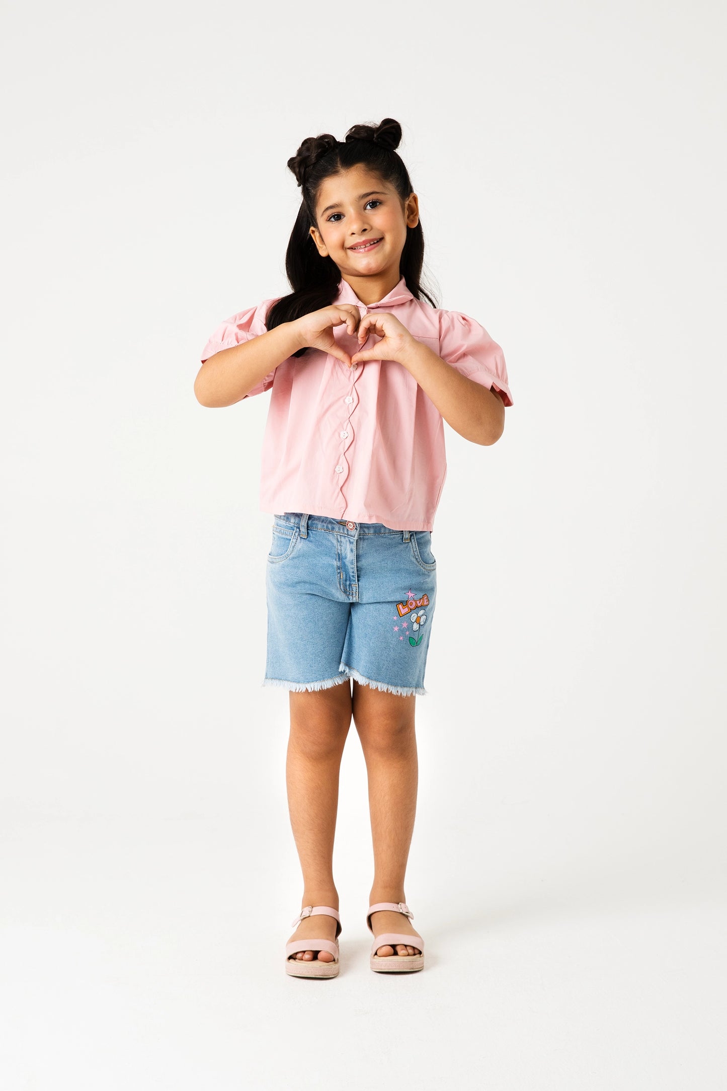 Blush Pink Wavy Cotton Top