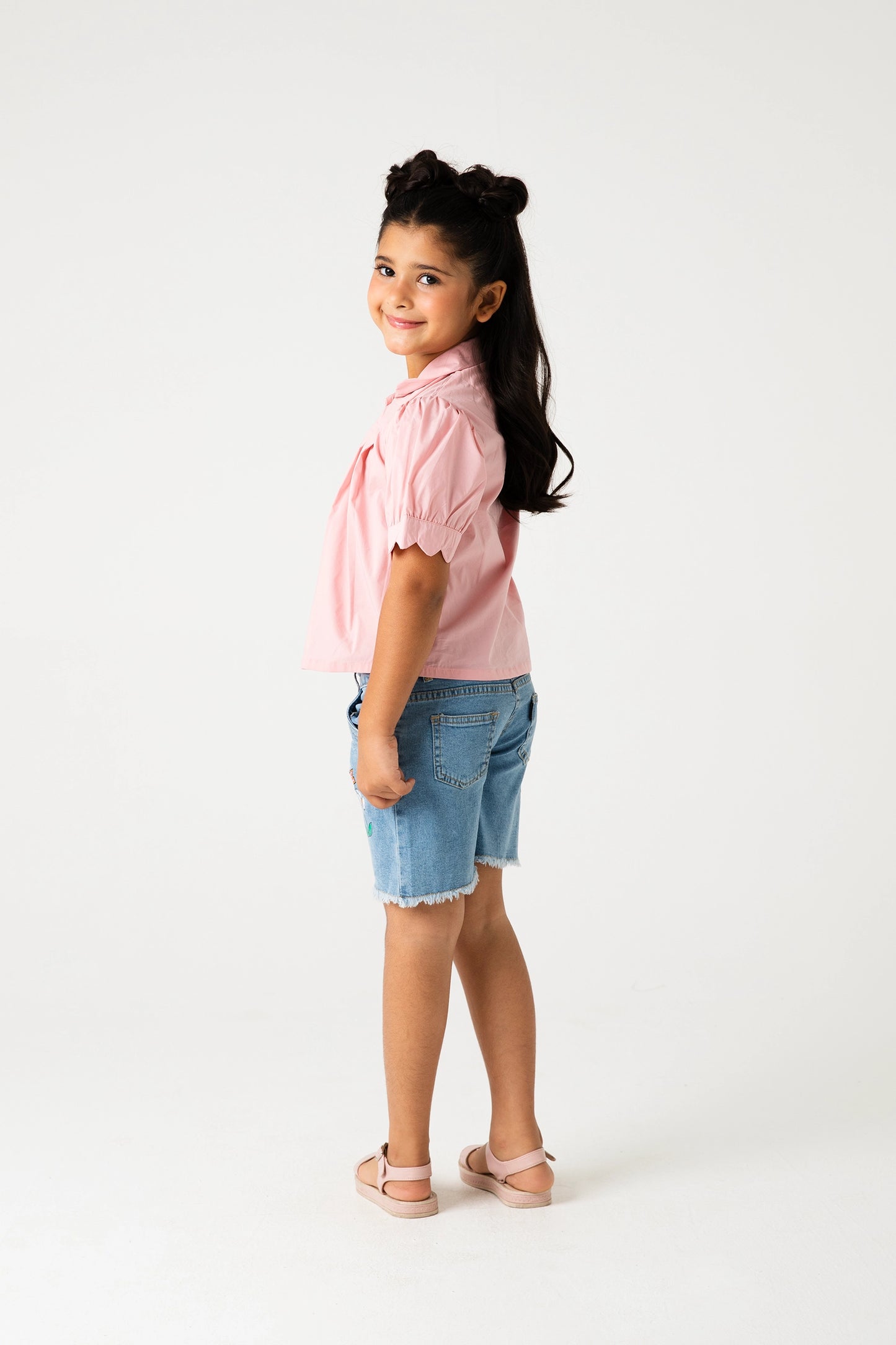 Sweet Pink Cotton Denim Pair