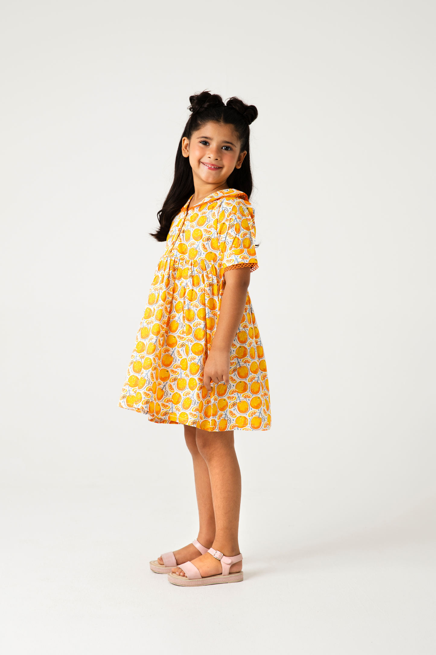 Citrus Garden Cotton Dress