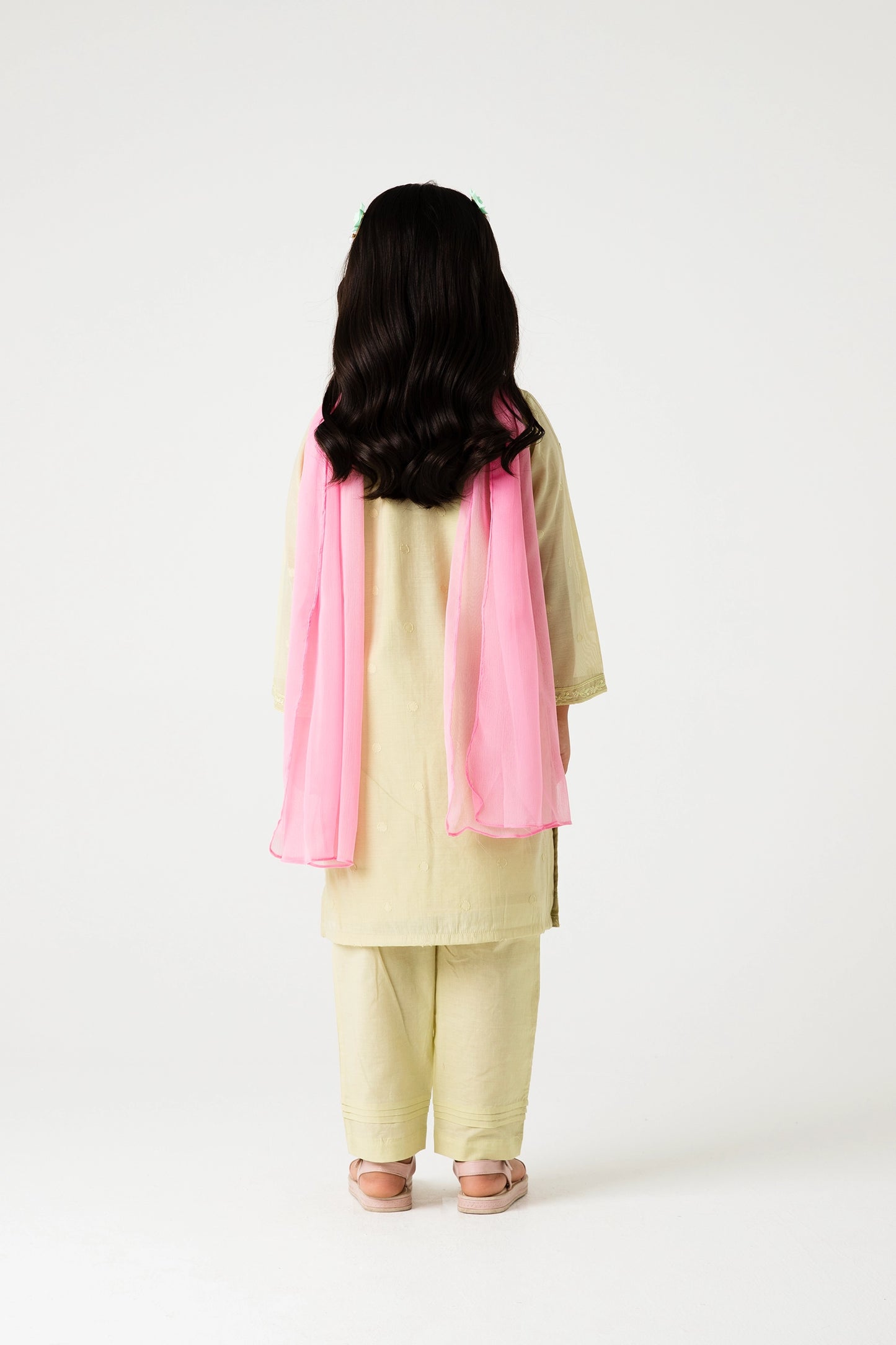 Pastel Pistachio Festive Kurta Set - 3pc