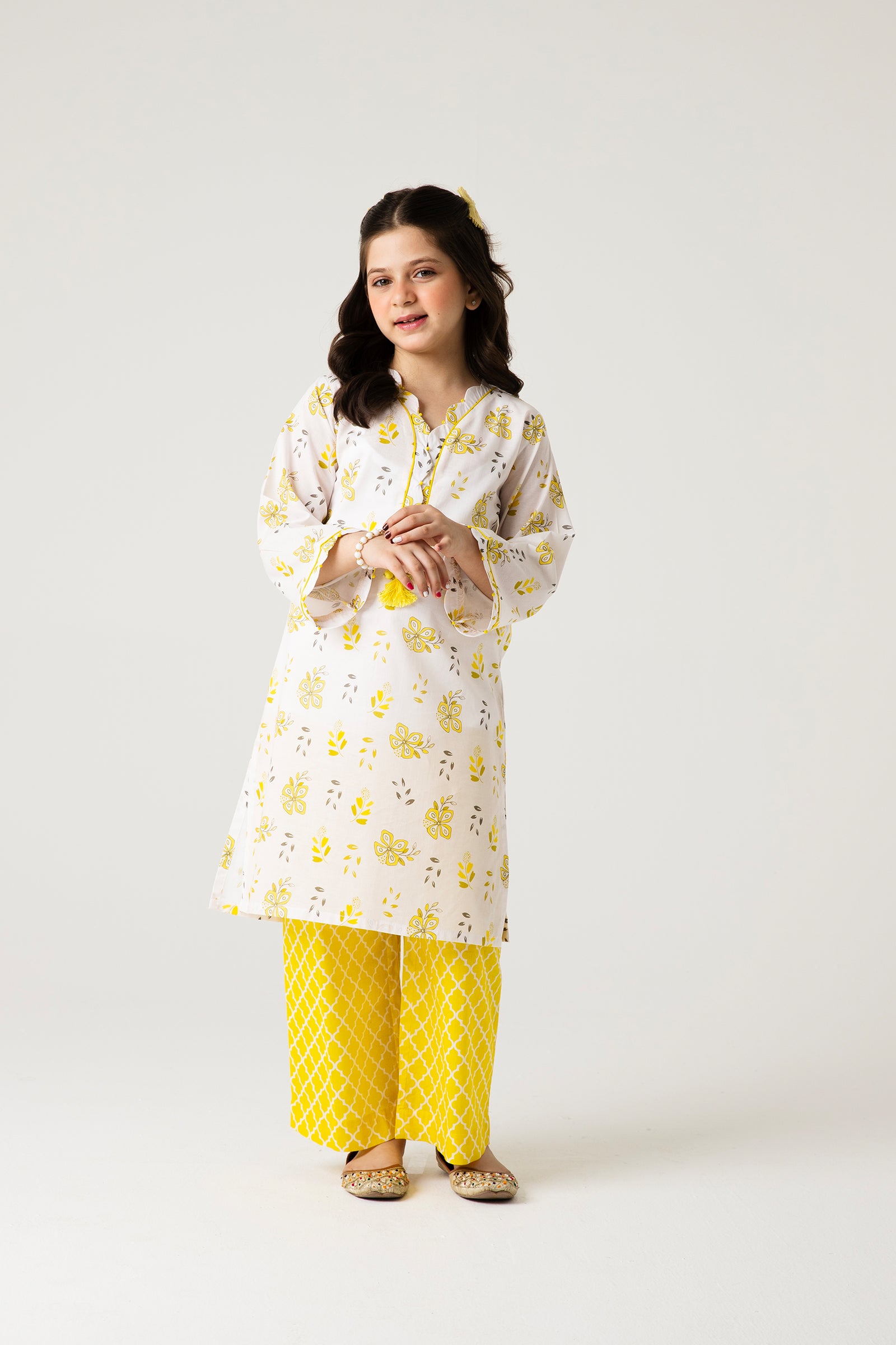 Sunshine Floral Cotton Kurta Set - 2pc