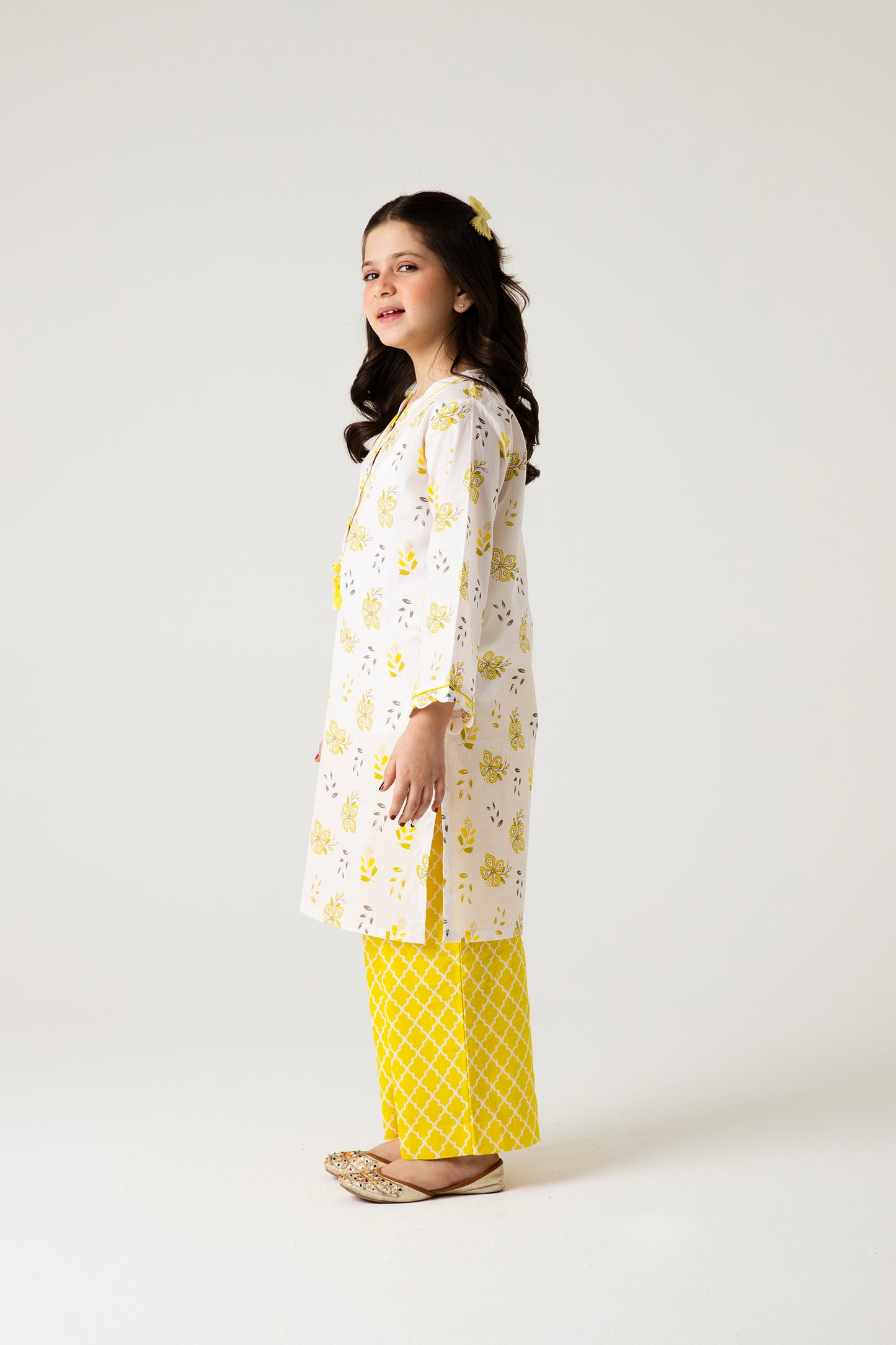 Sunshine Floral Cotton Kurta Set - 2pc