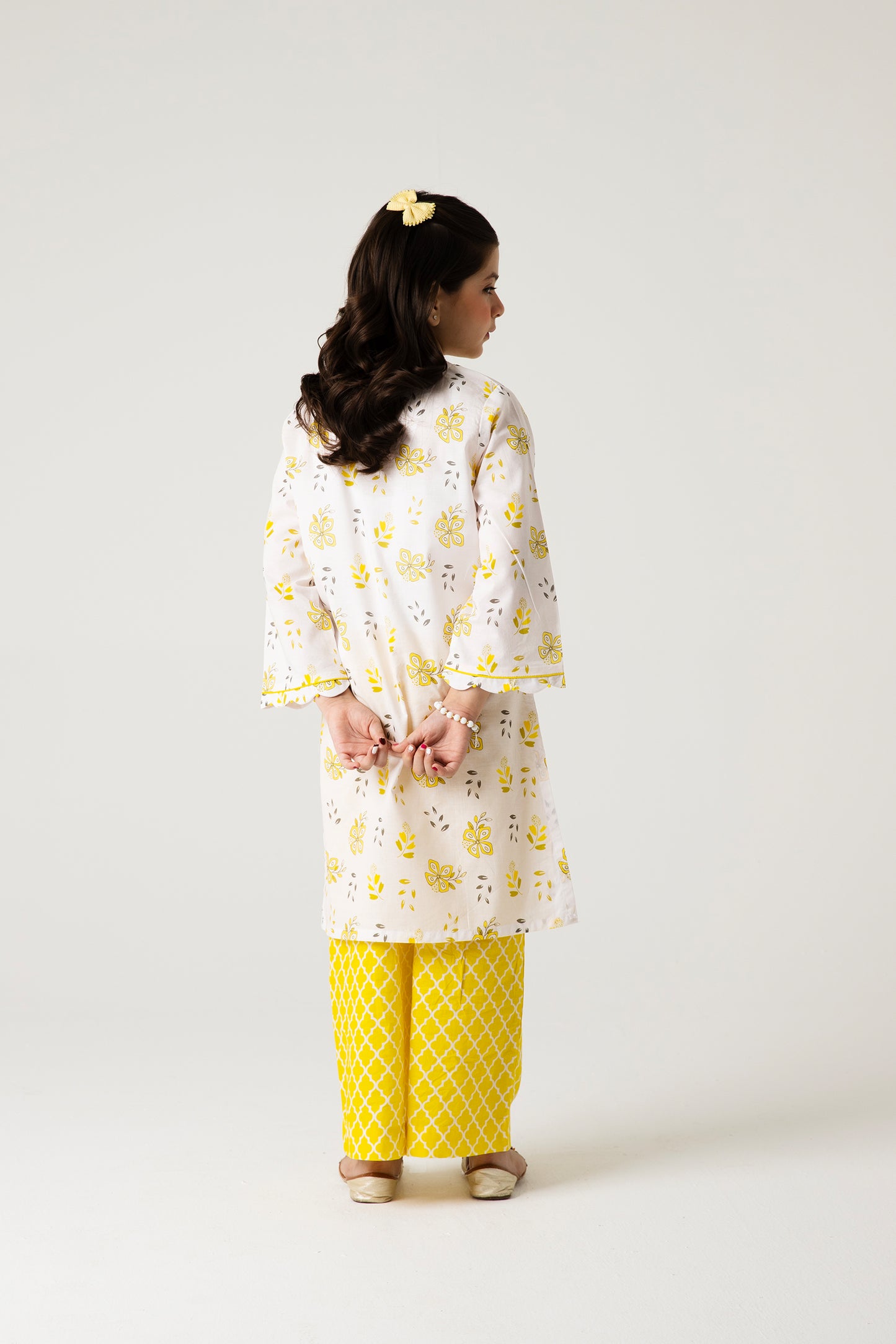 Sunshine Floral Cotton Kurta Set - 2pc