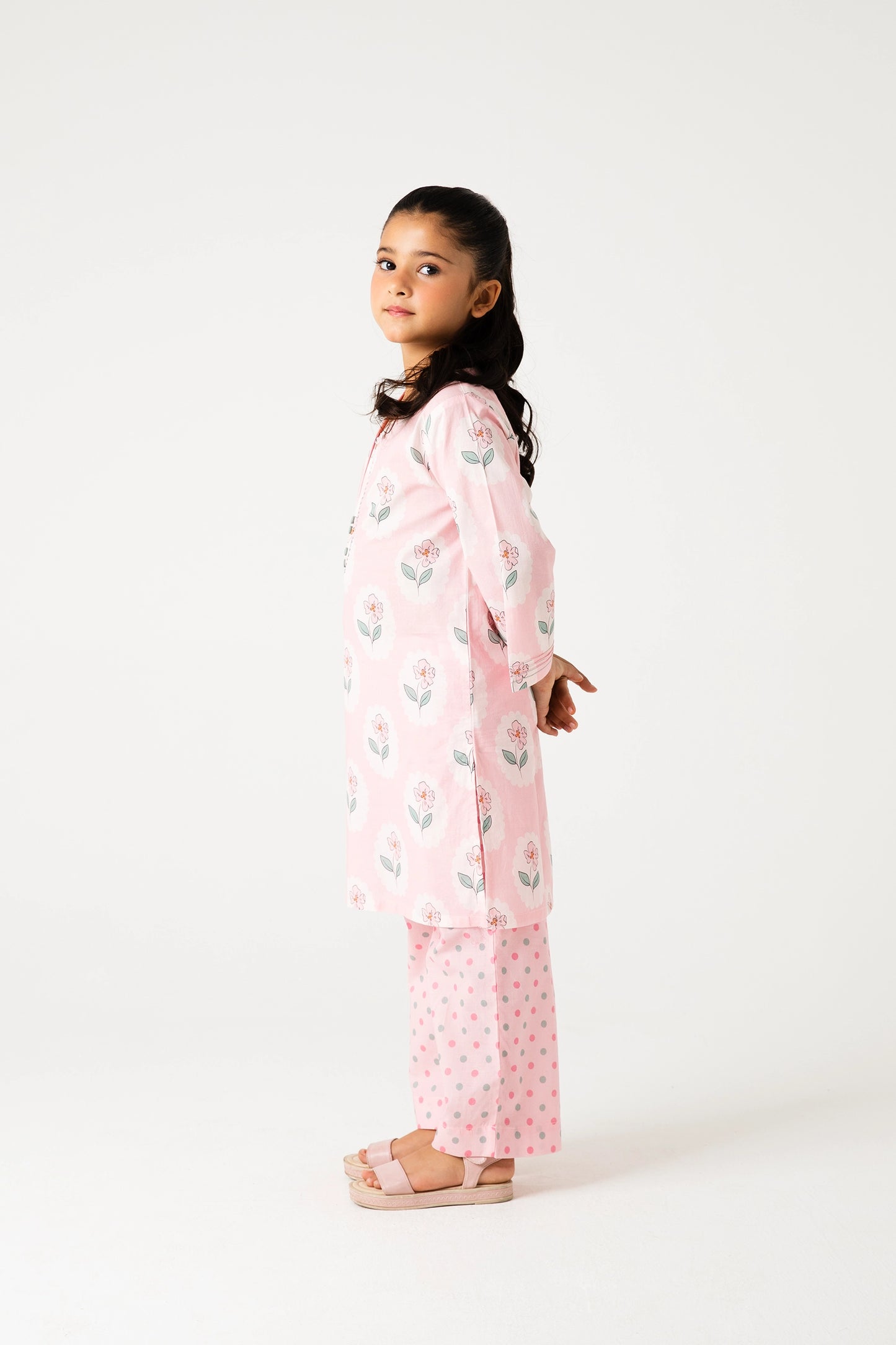Floral Frams Printed Kurta Set - 2pc