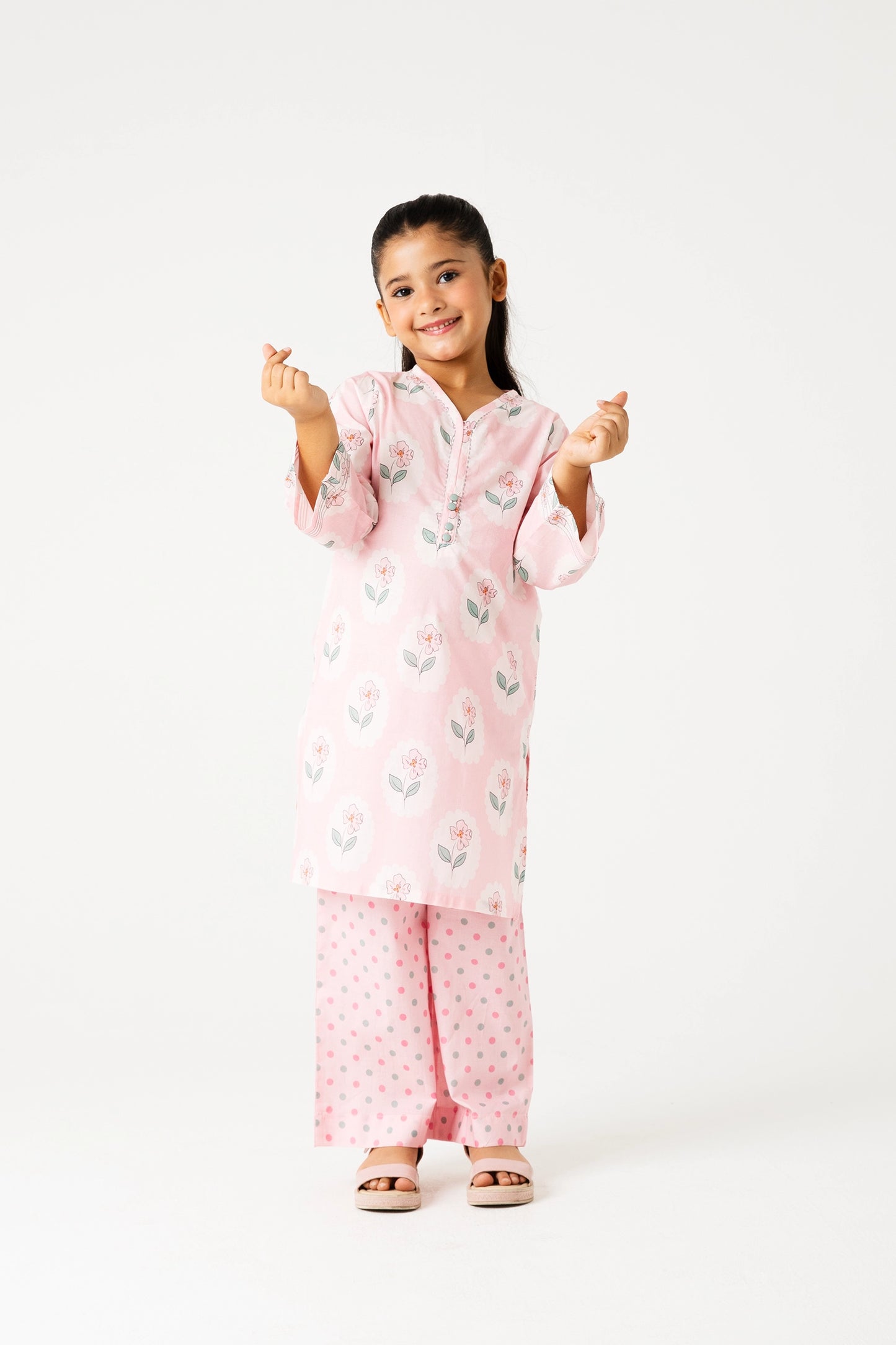 Floral Frams Printed Kurta Set - 2pc
