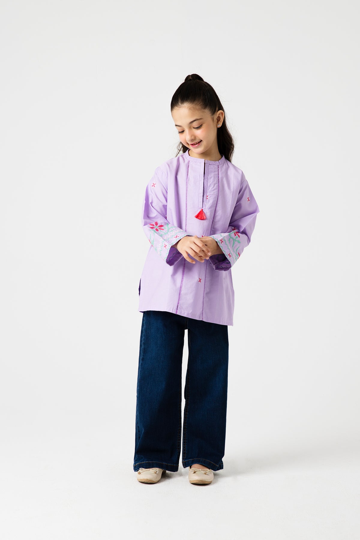 Light Purple Grace Embroidered Top