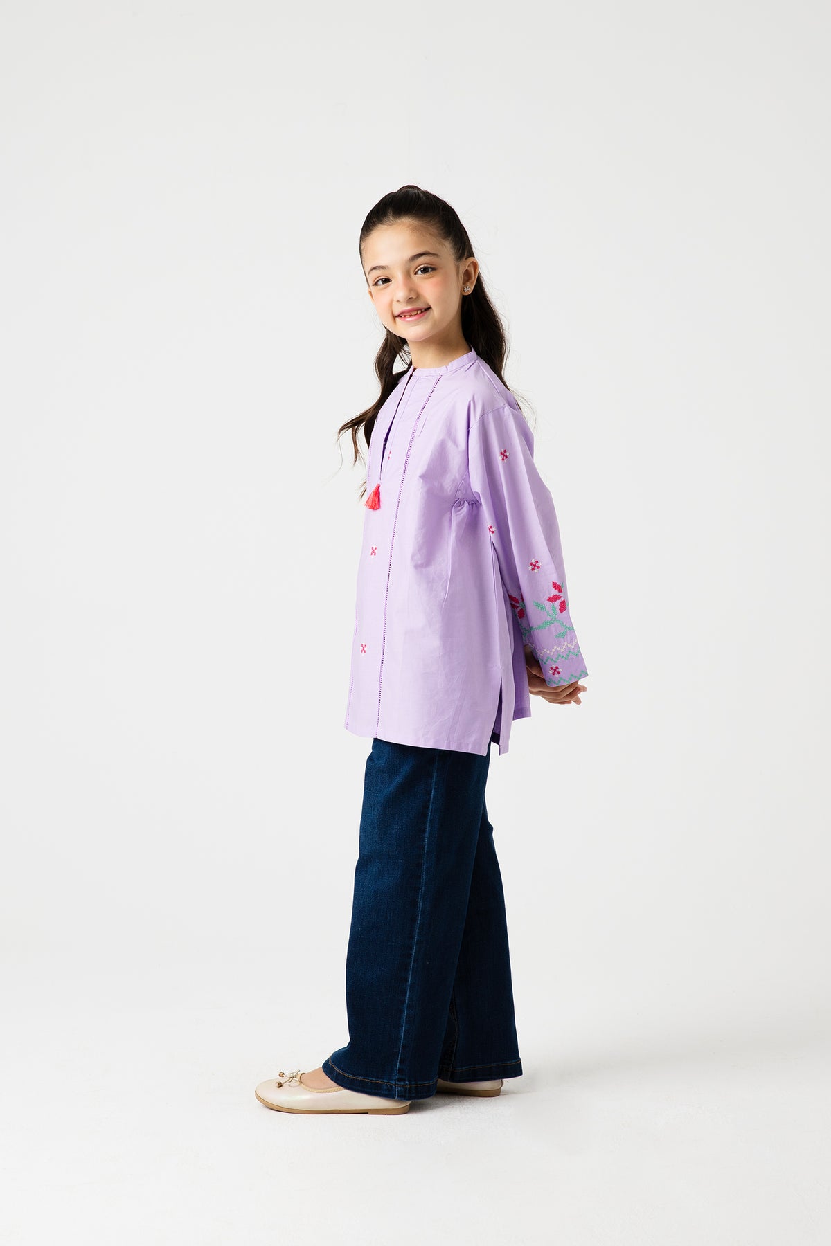 Light Purple Grace Embroidered Top