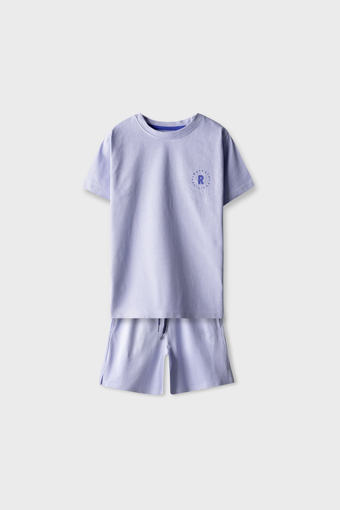 Boys Indigo Badge Solid Co-ord Set