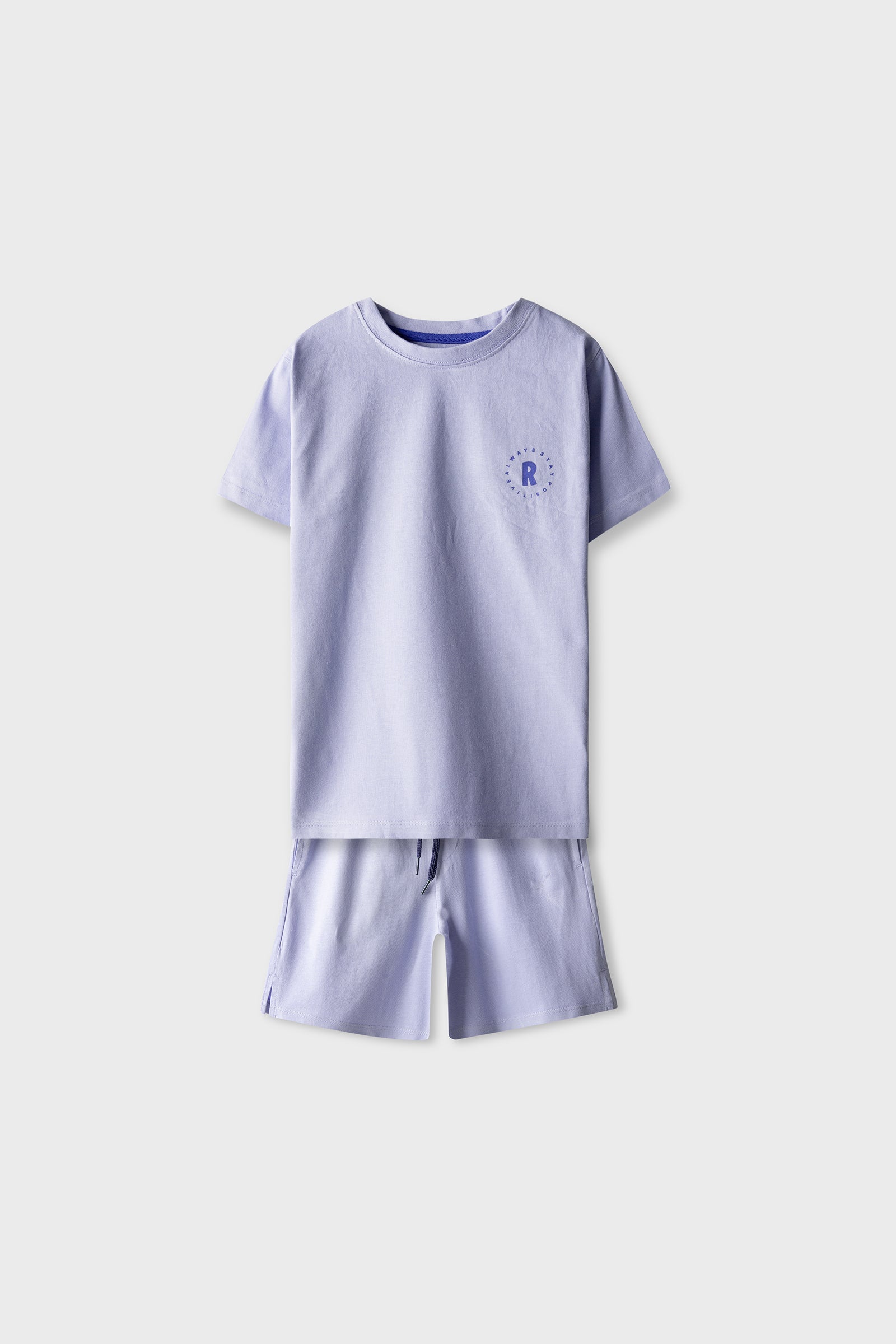 Boys Indigo Badge Solid Co-ord Set