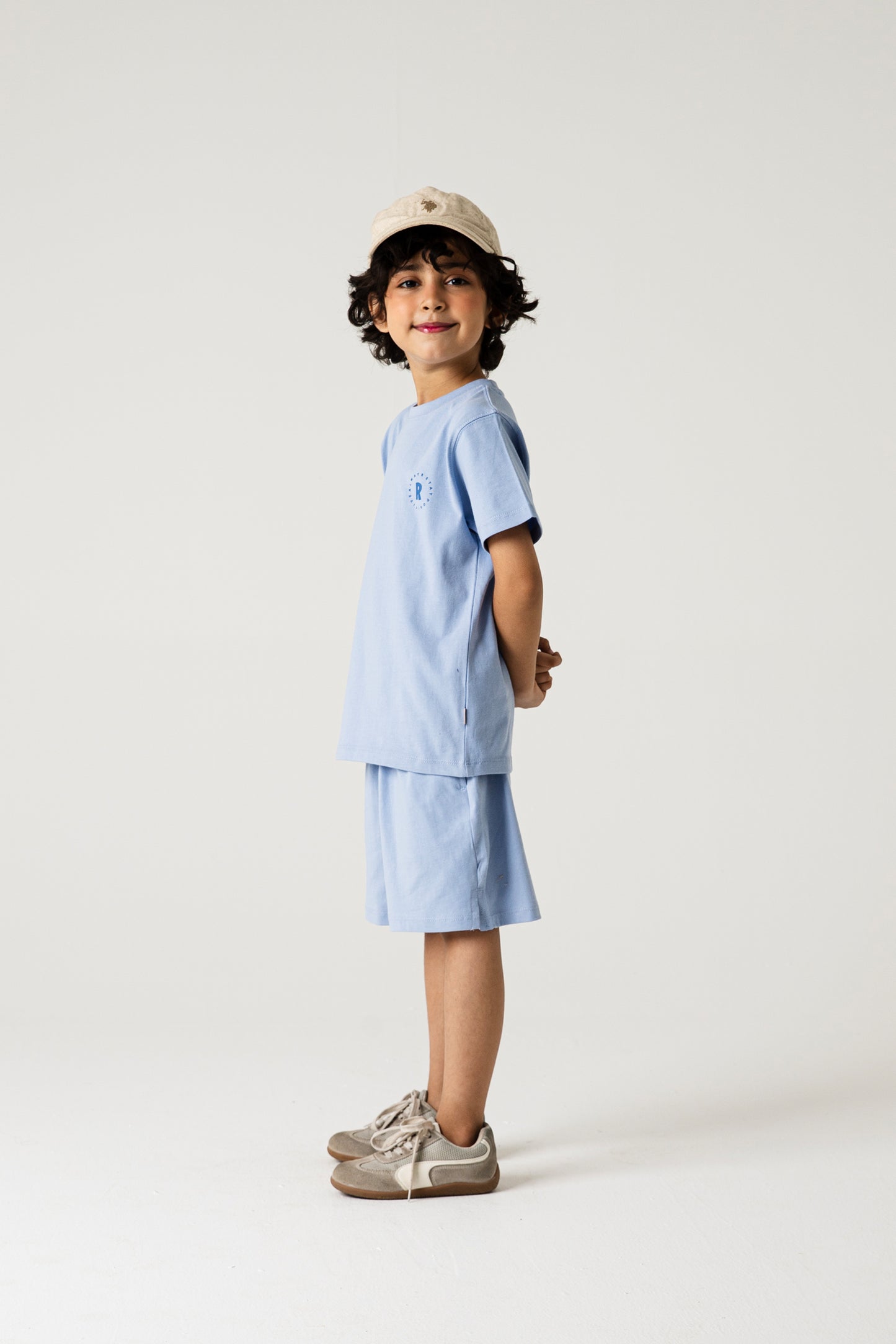 Boys Indigo Badge Solid Co-ord Set