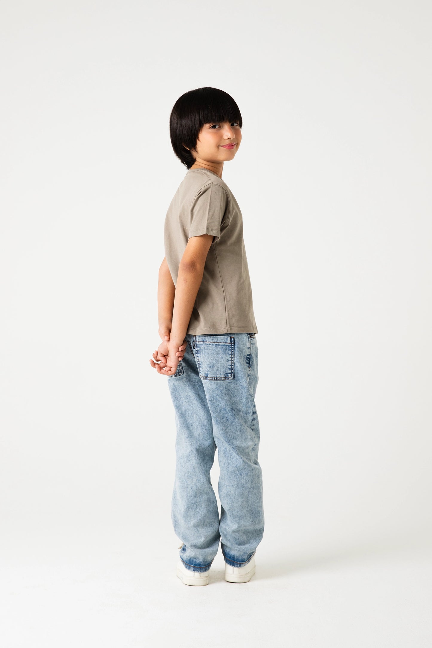 Boys Steel Grey Henley T-Shirt