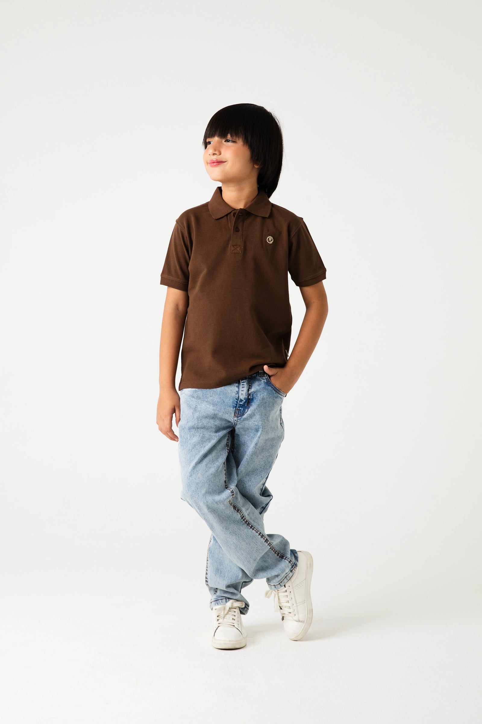Boys Everyday Brown Pique Polo