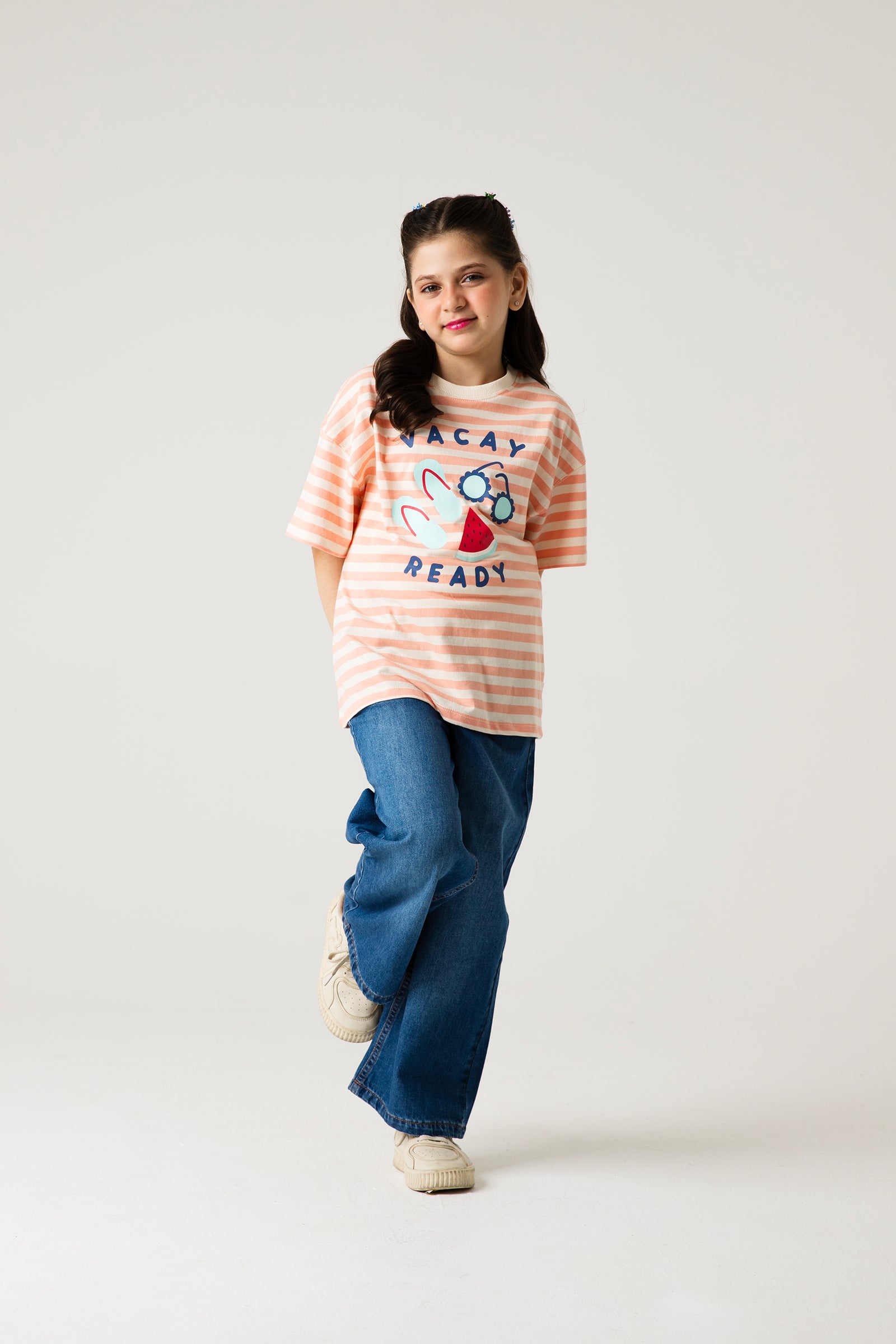 Girls Vacay Ready Oversized Tee