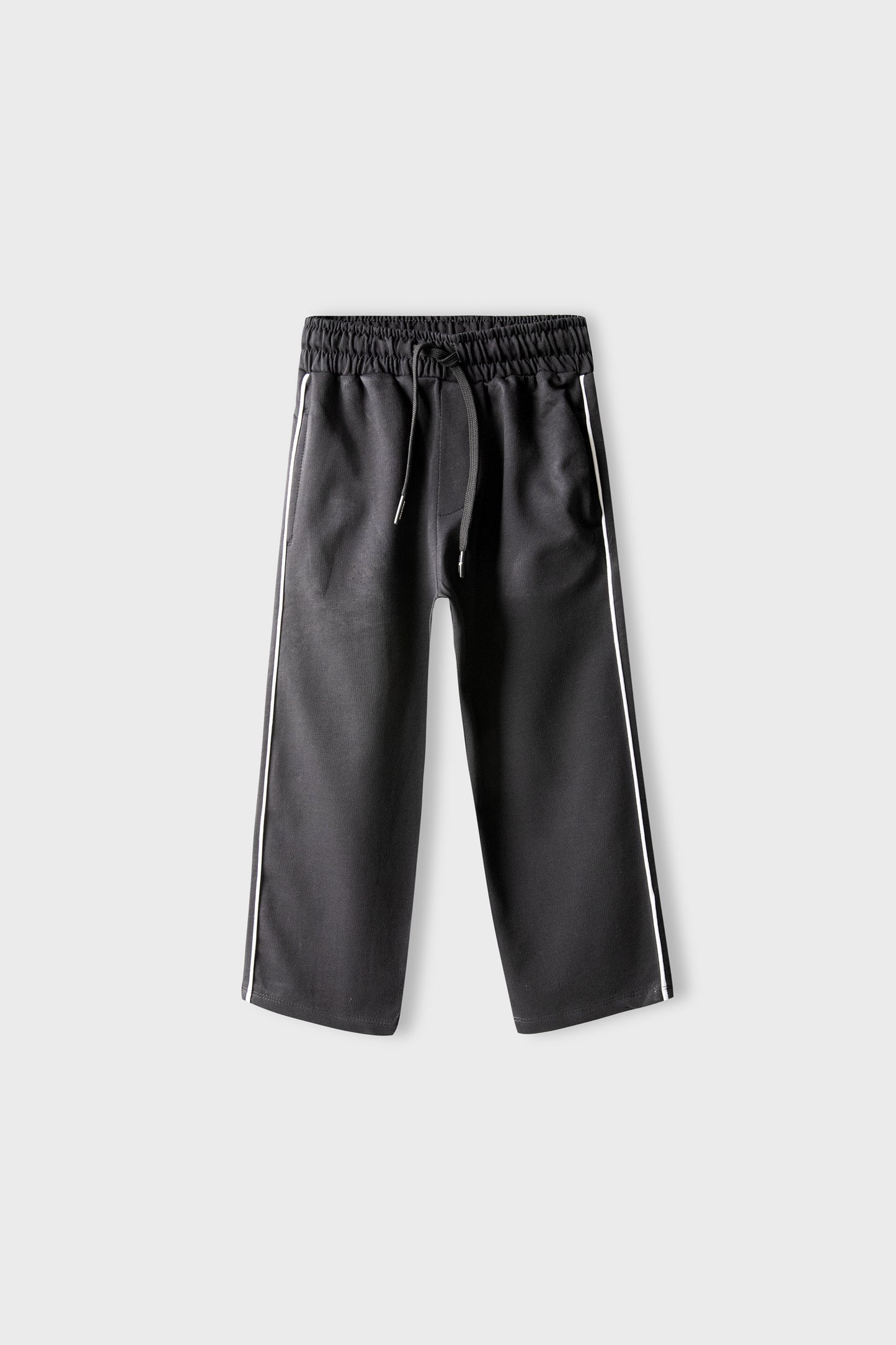 Boys Black Straight Fit Trousers