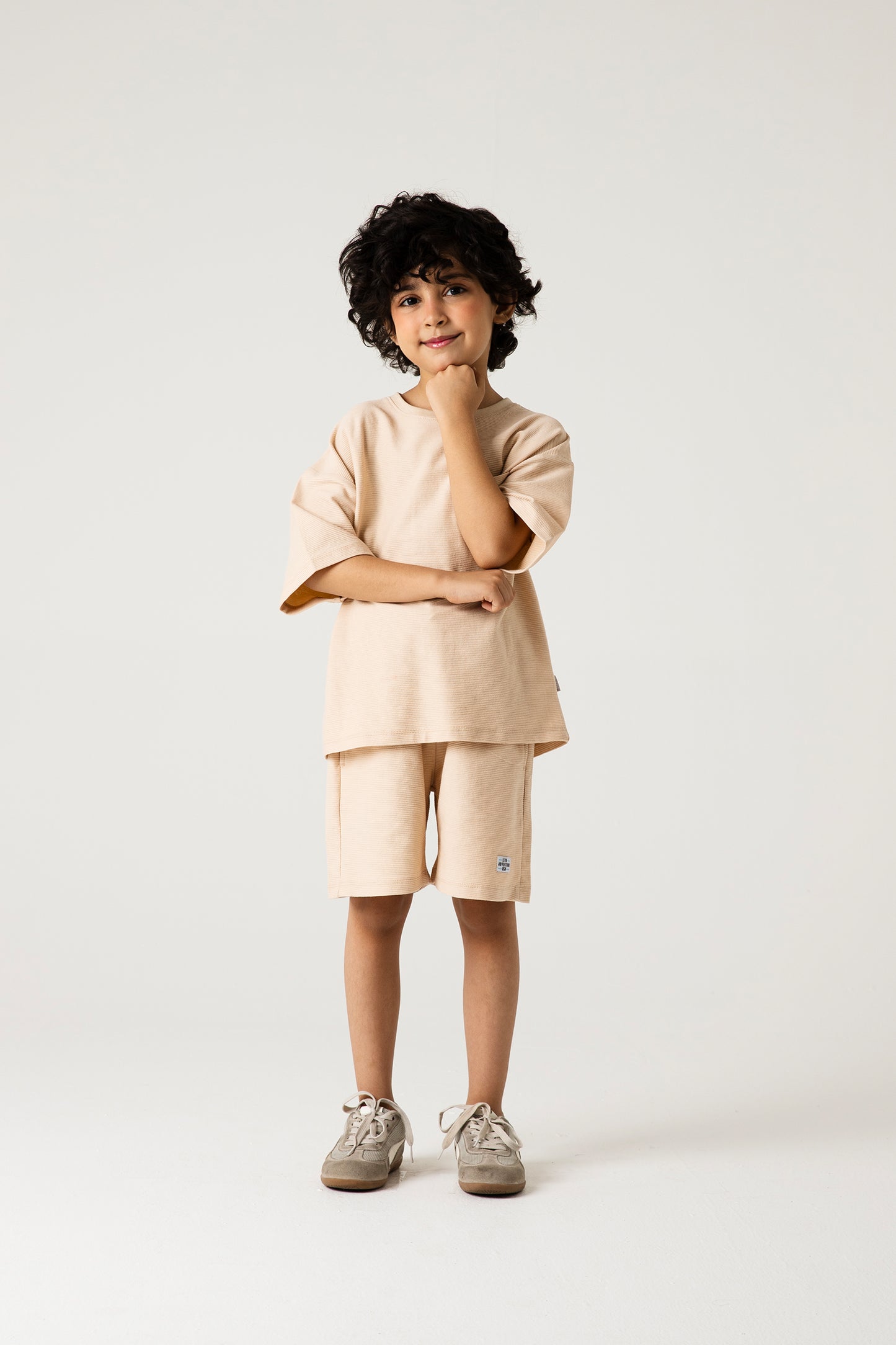 Boys Relaxed Beige Co-ord Set