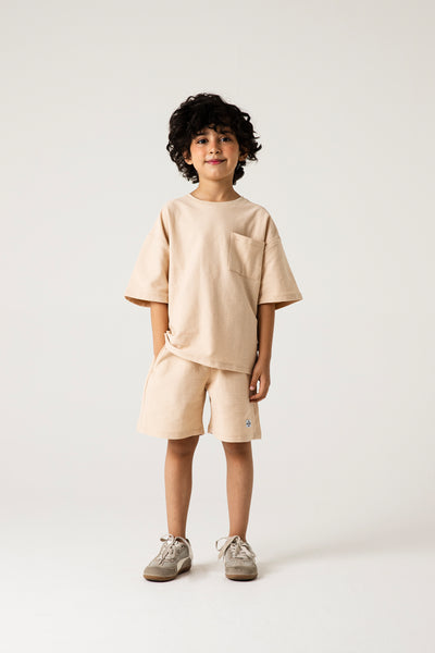 Boys Relaxed Beige Co-ord Set