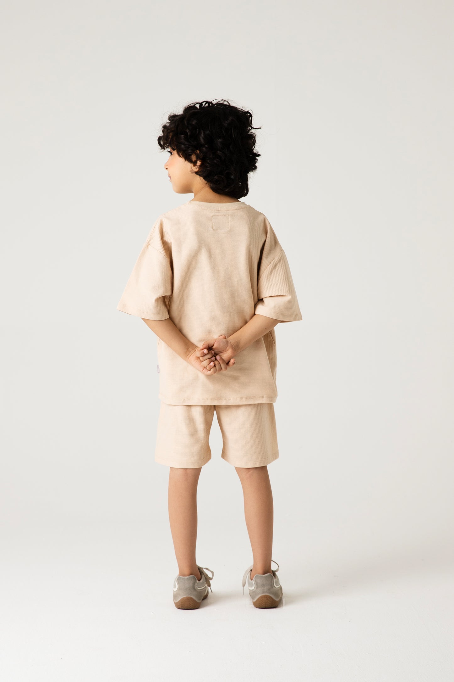 Boys Relaxed Beige Co-ord Set
