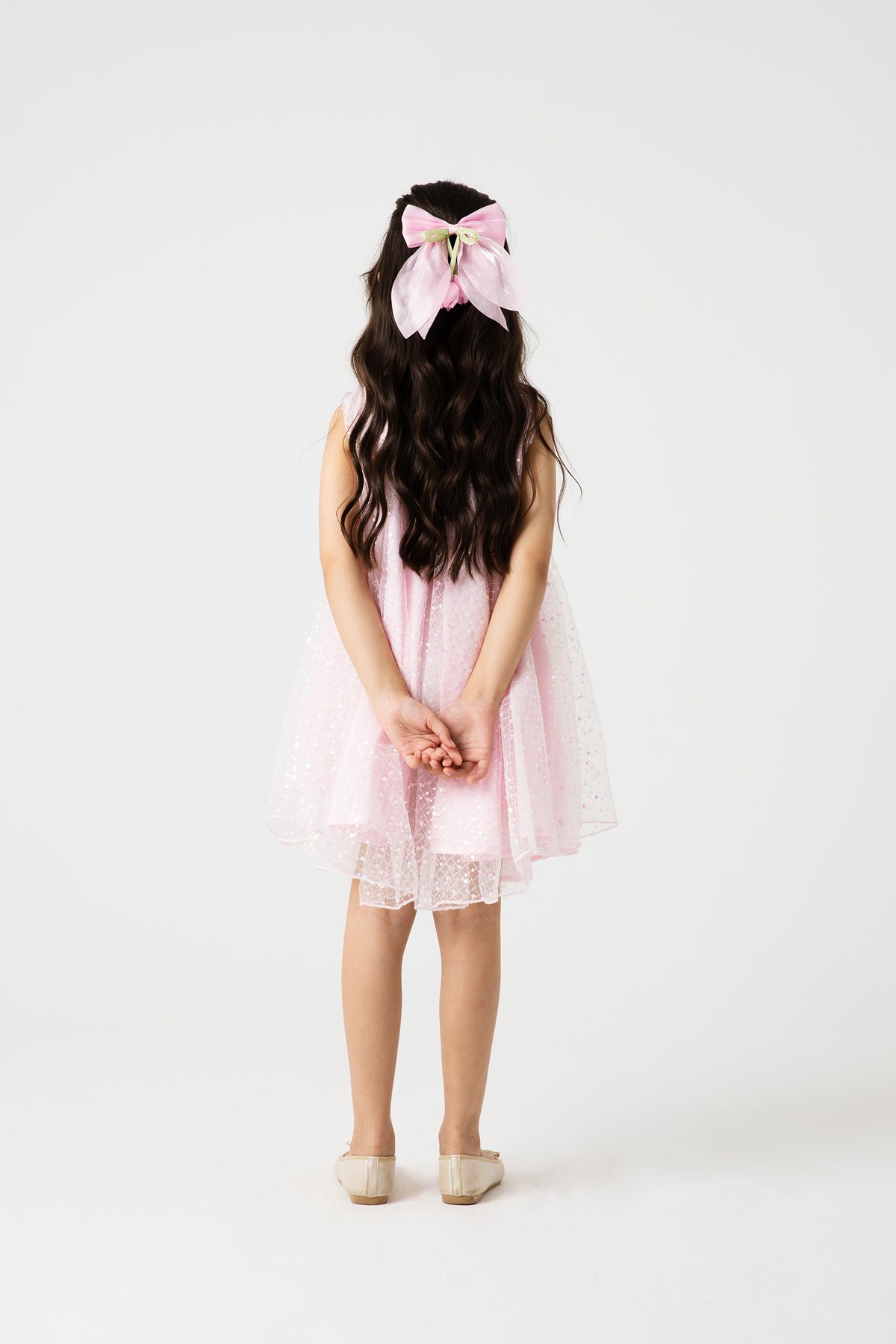 Blush Sparkle Net Dress