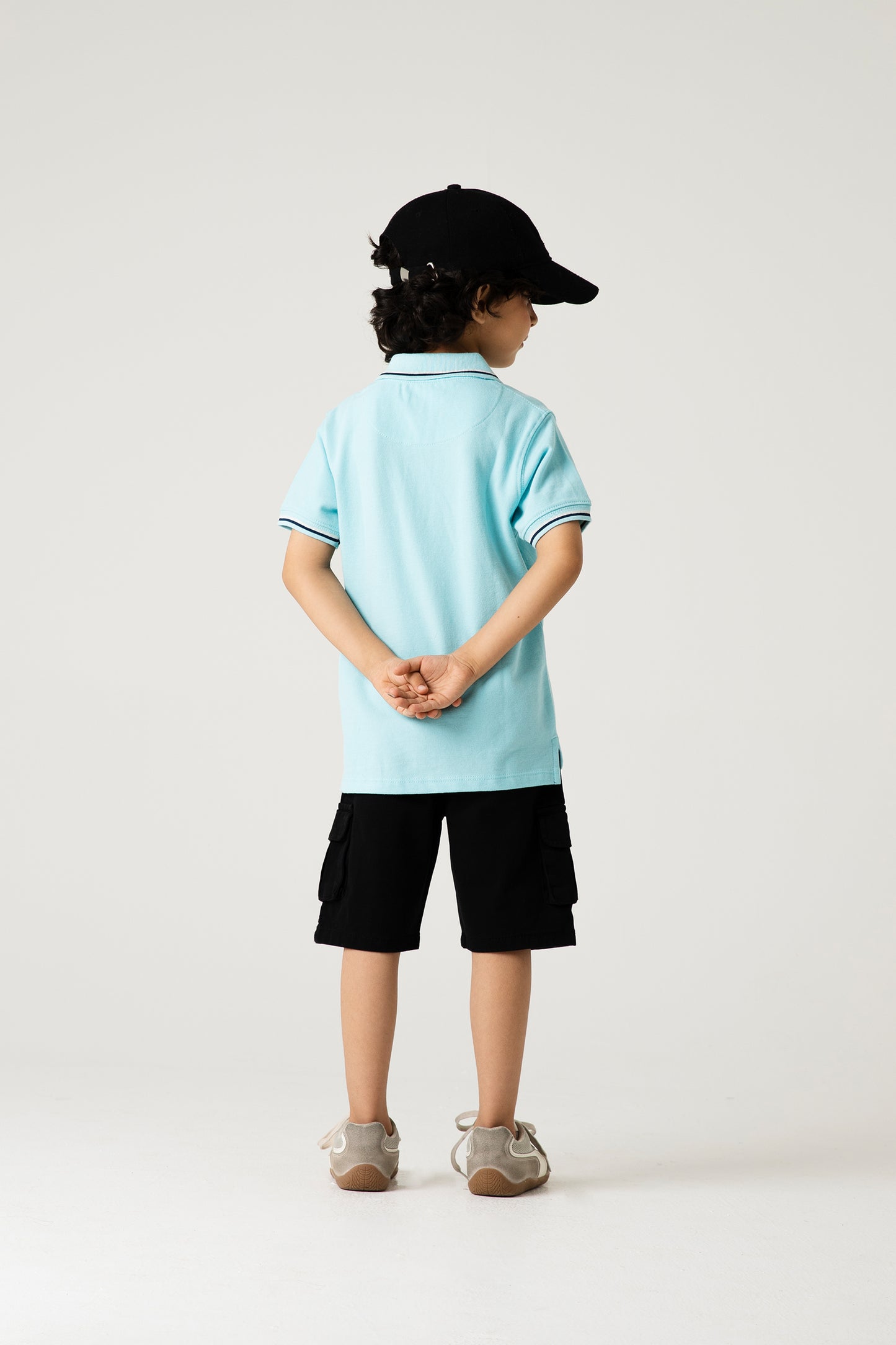 Cool Ice Polo & Black Shorts Set
