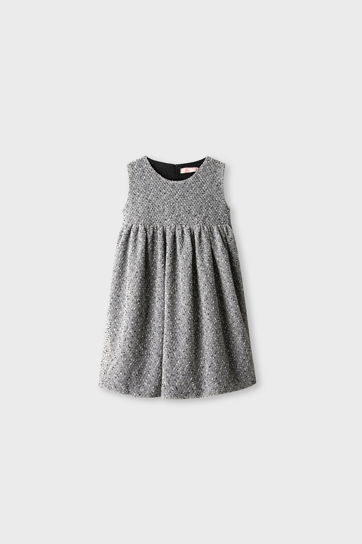 Grey Shimmer Net Dress