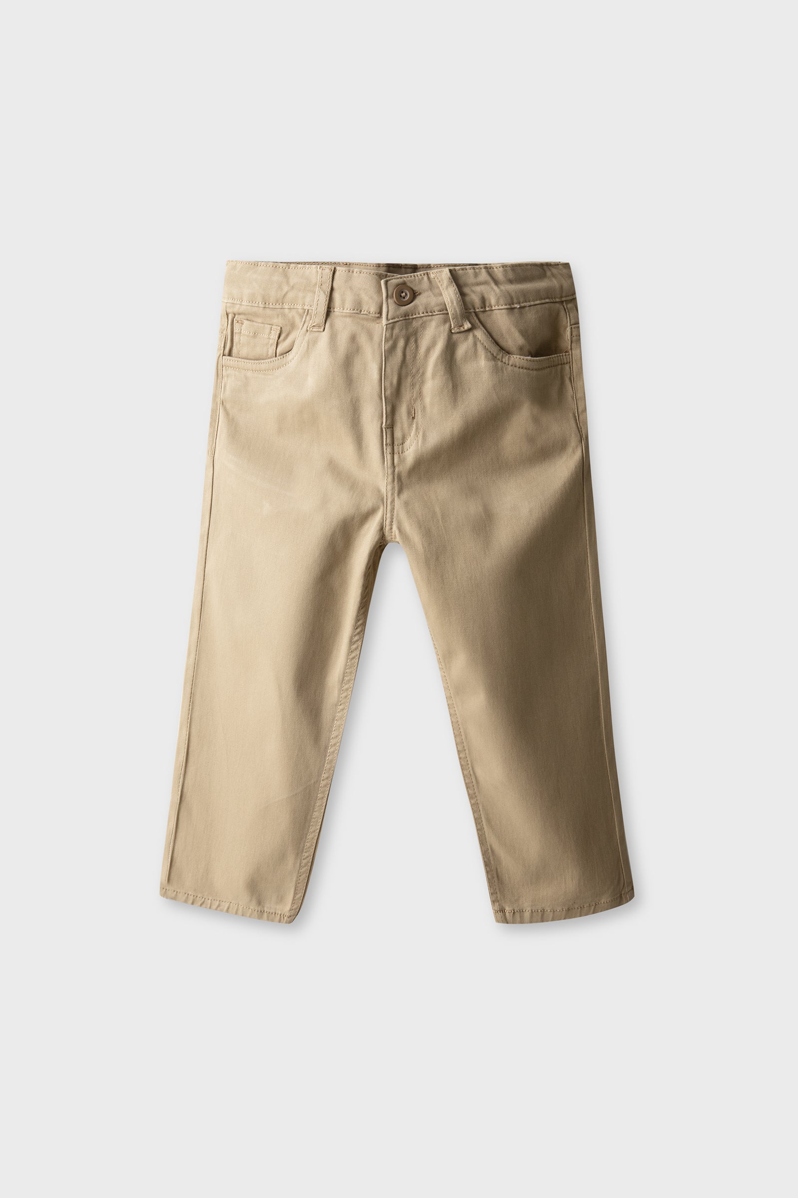 Boys Smart Straight Khaki Pants