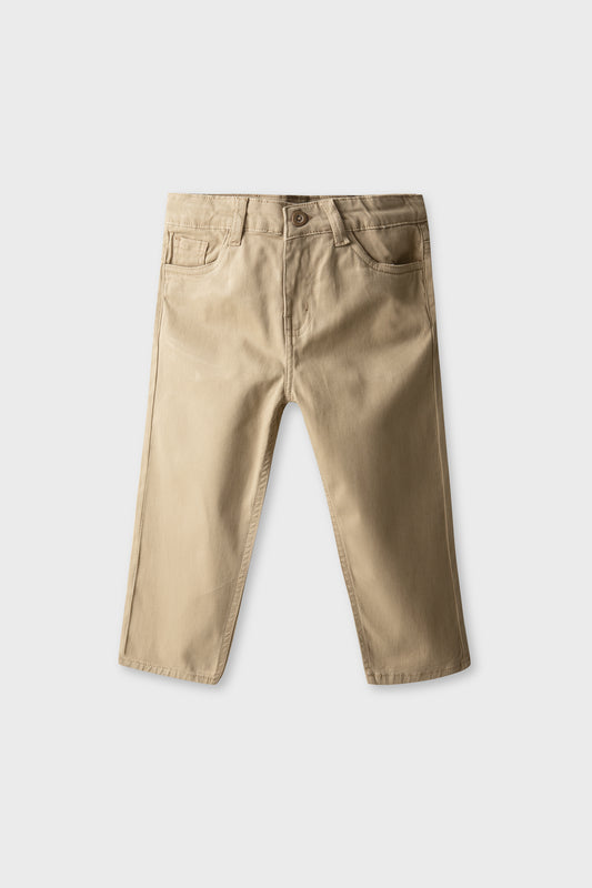 Boys Smart Straight Khaki Pants