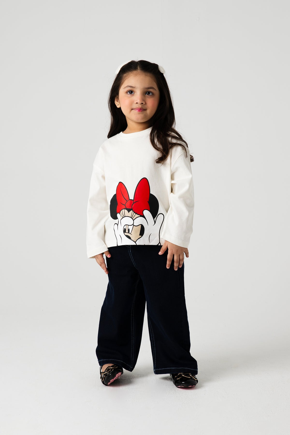 Girls Minnie Bow Graphic Tee