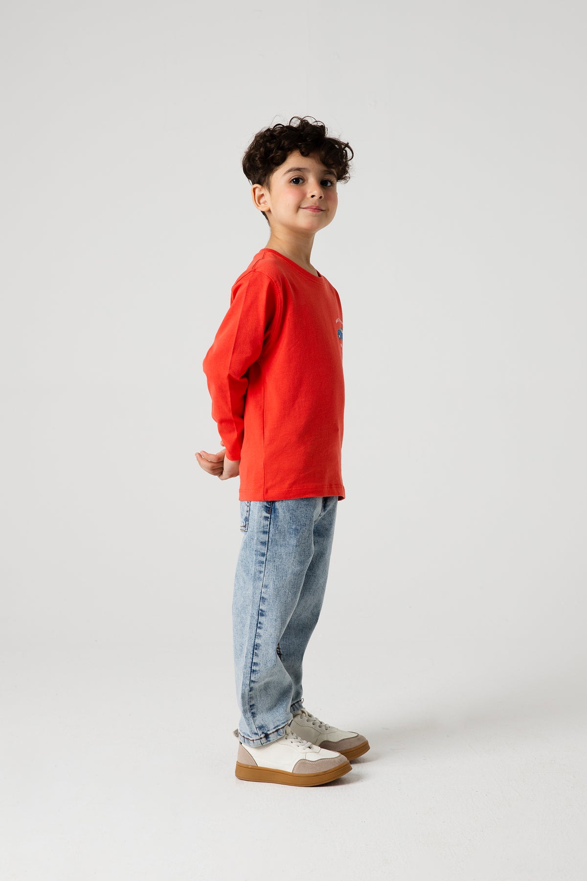 Boys Red Coral Racing Jersey Tee