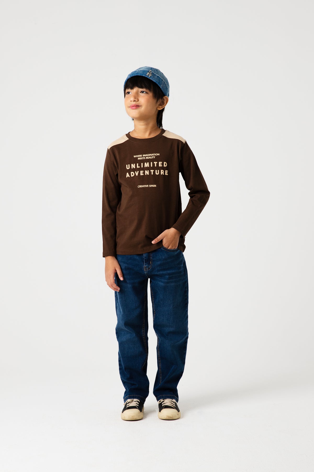 Boys Unlimited Adventure Chocolate Jersey Tee
