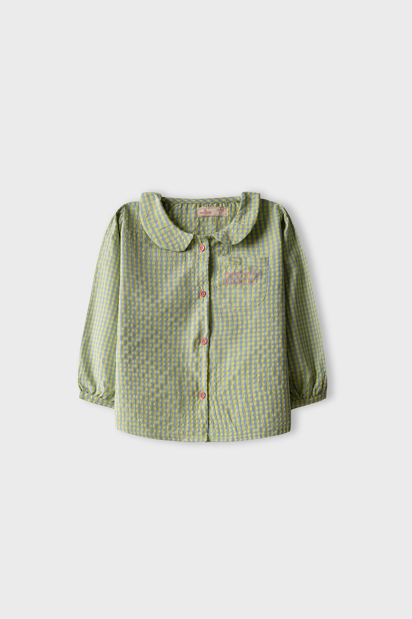 Yellow Sky Gingham Cotton Top
