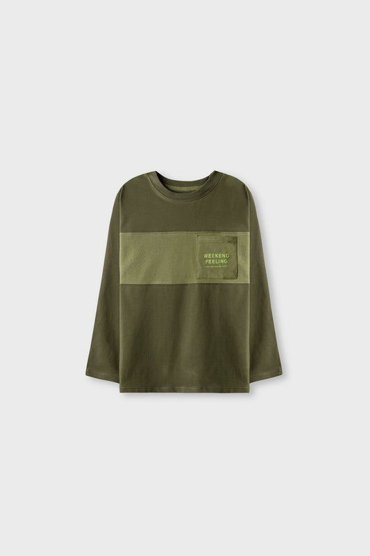Boys Dark Olive Weekend Tee