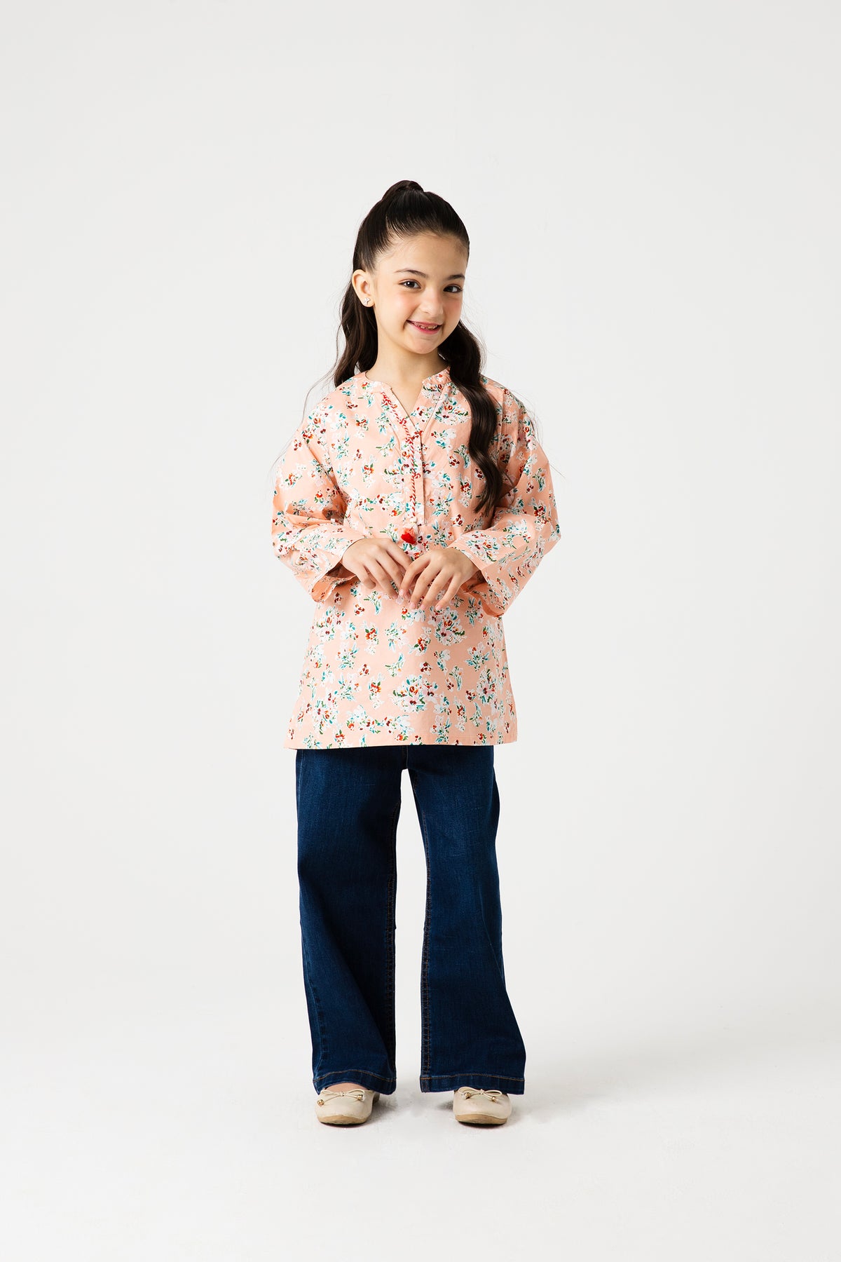 Peach Meadow Floral Top
