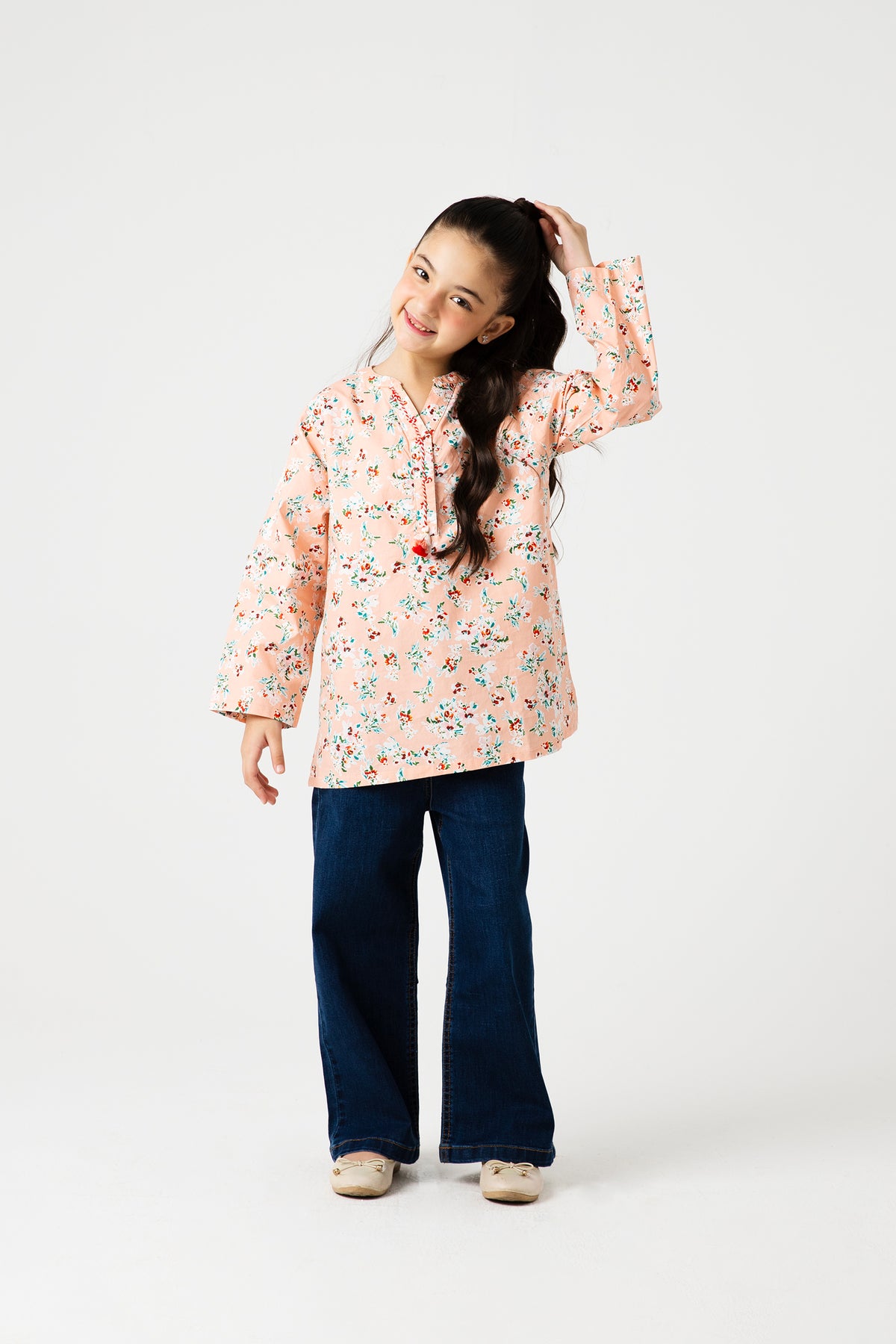Peach Meadow Floral Top