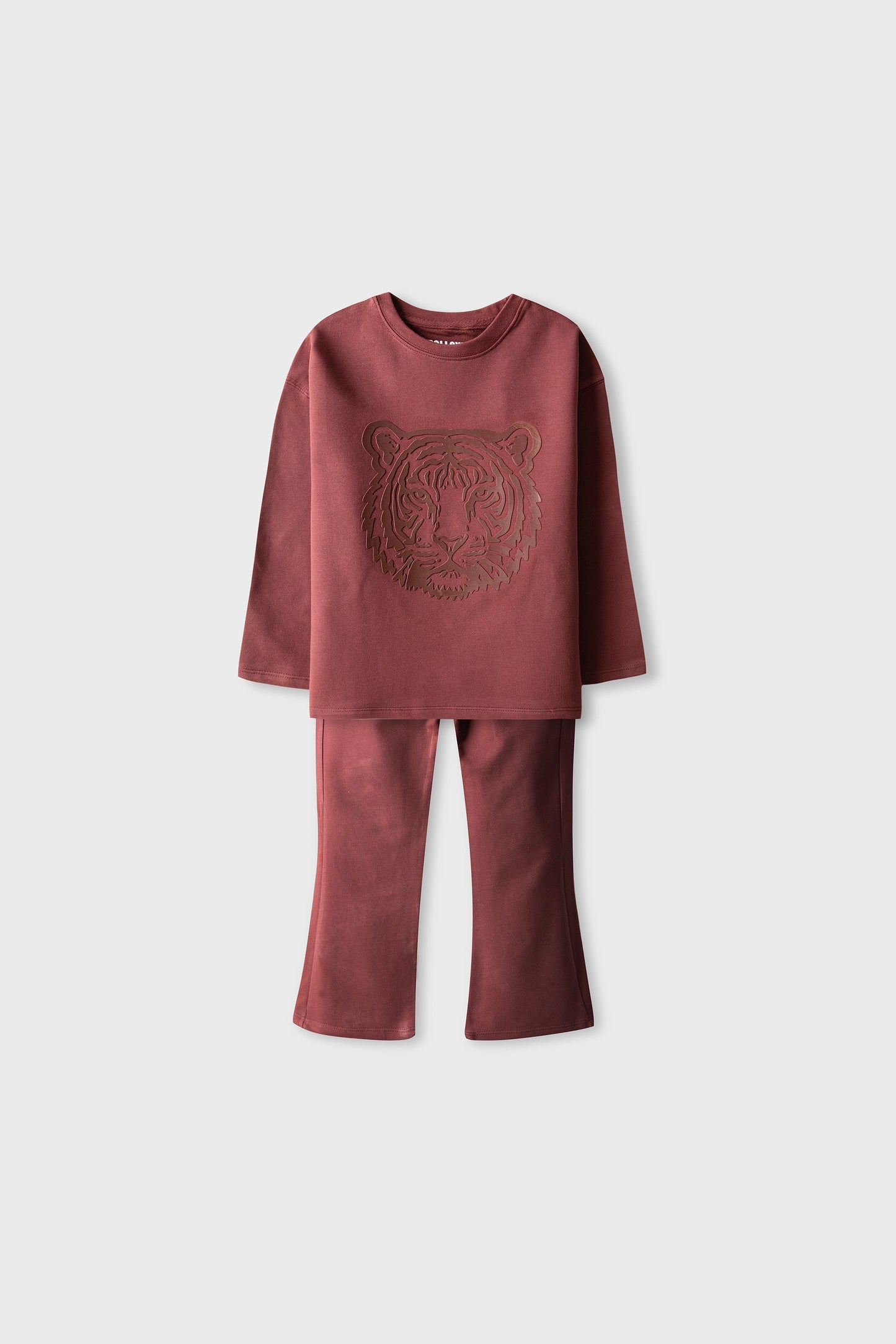 Girls Wild Maroon Terry Co-ord Set