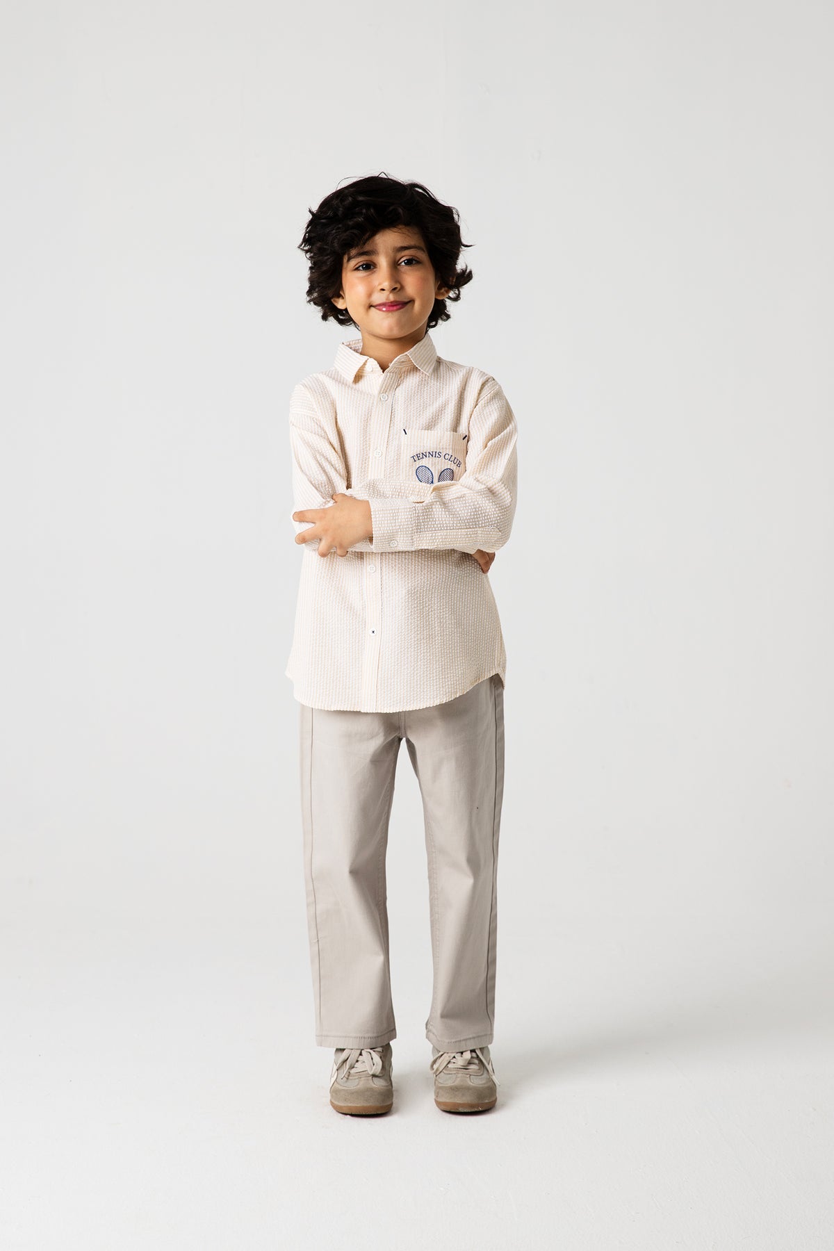Boys Sunbeam Stripe Cotton Shirt