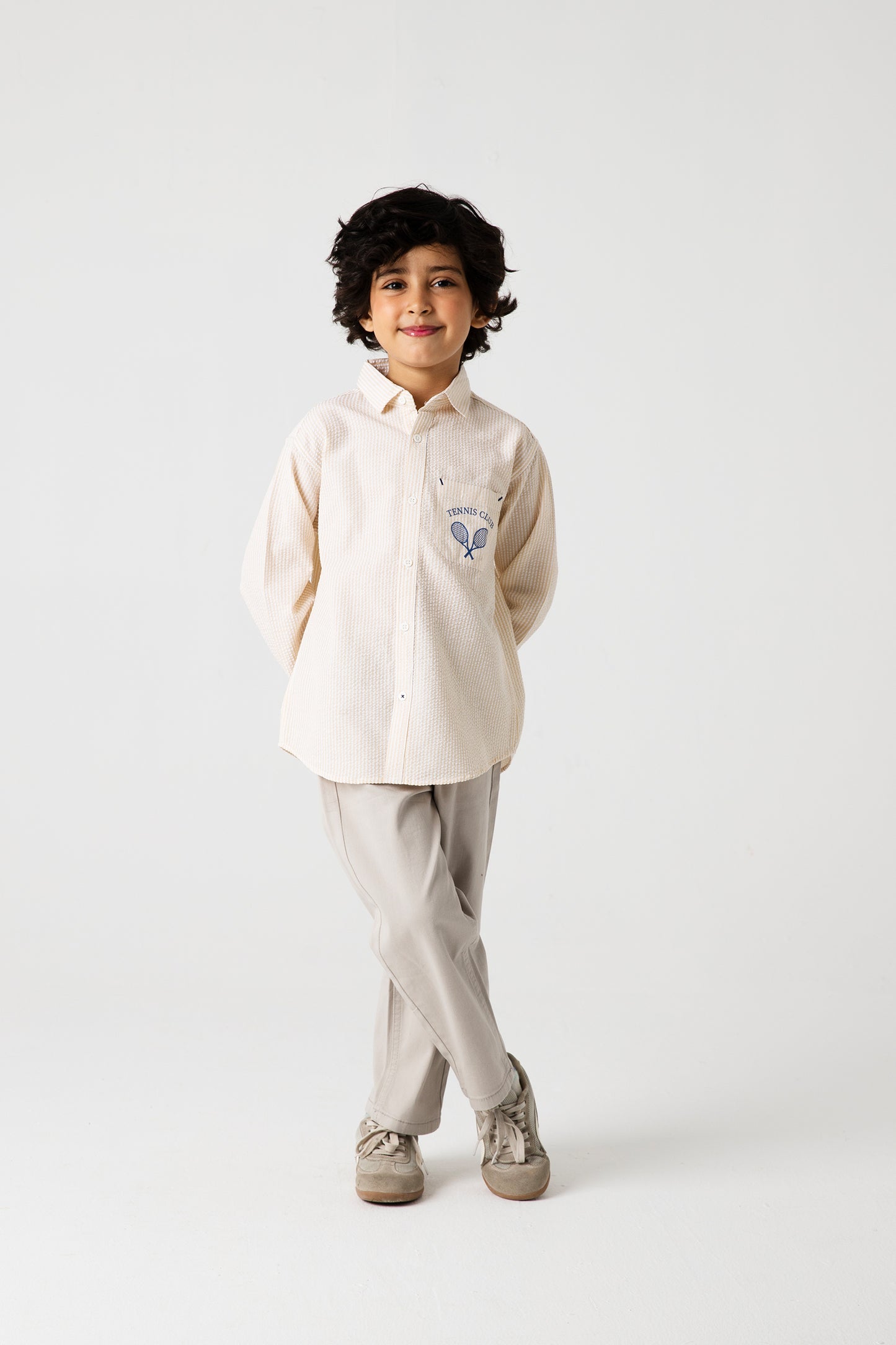 Boys Sunbeam Stripe Cotton Shirt