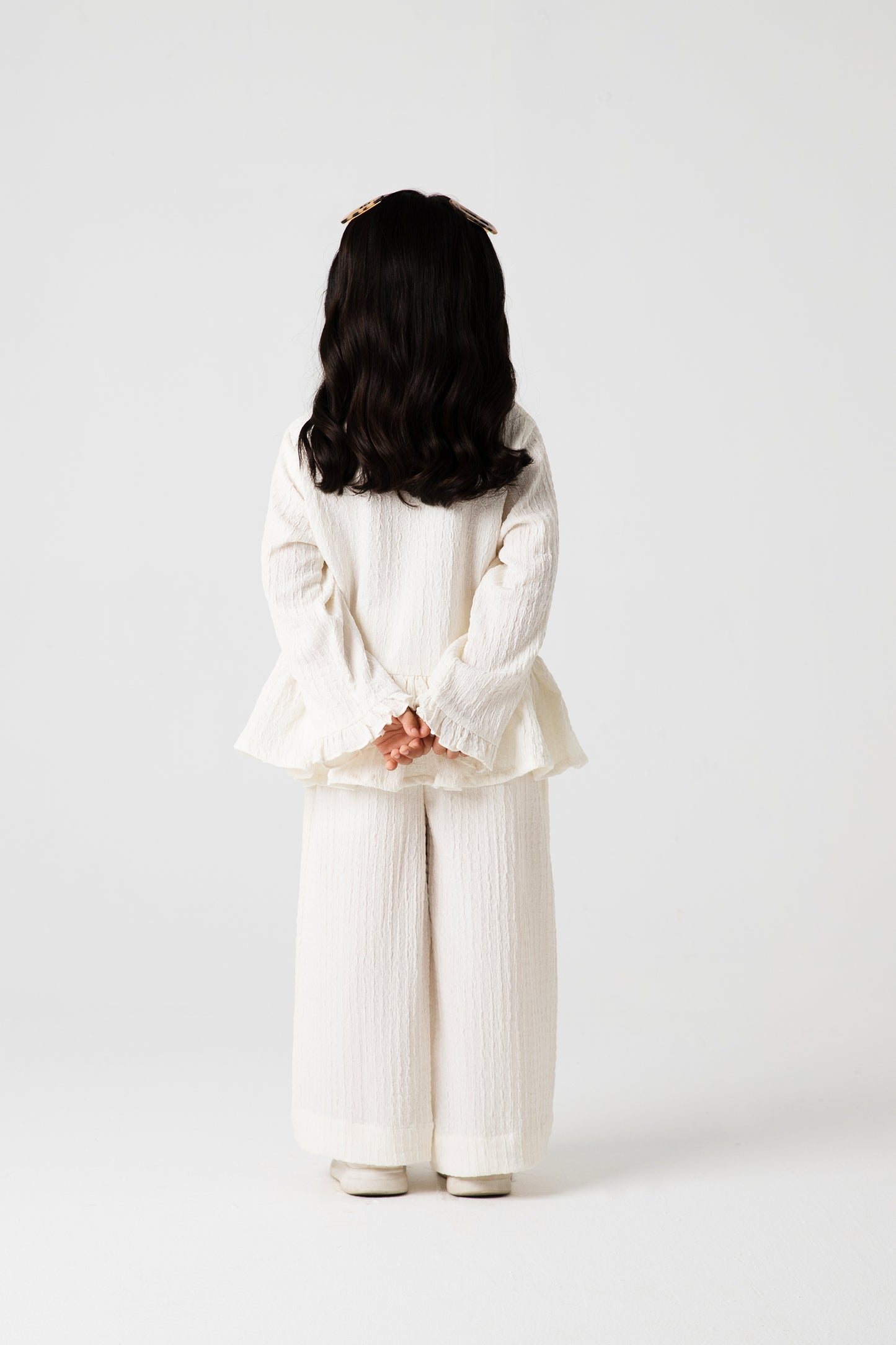 Girls White Grace Bubble Co-ord Set