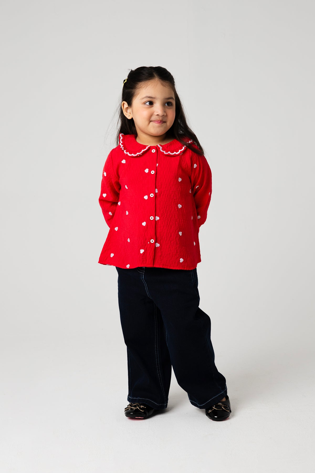 Red Heart Frill Bubble Top