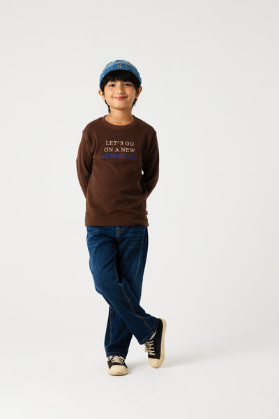 Boys Brownstone Explorer Waffle Tee