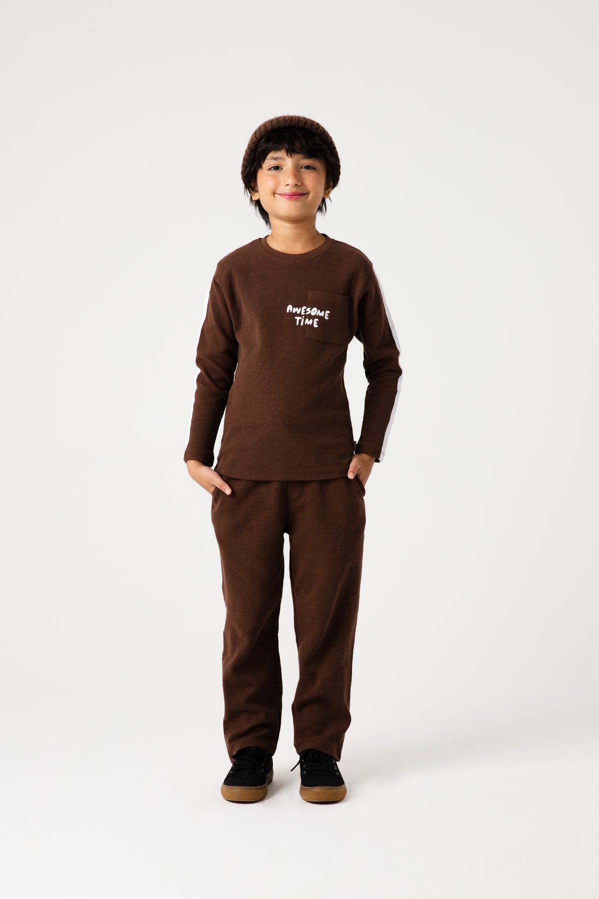 Boys Brownstone Sport Waffle Co-ord Set