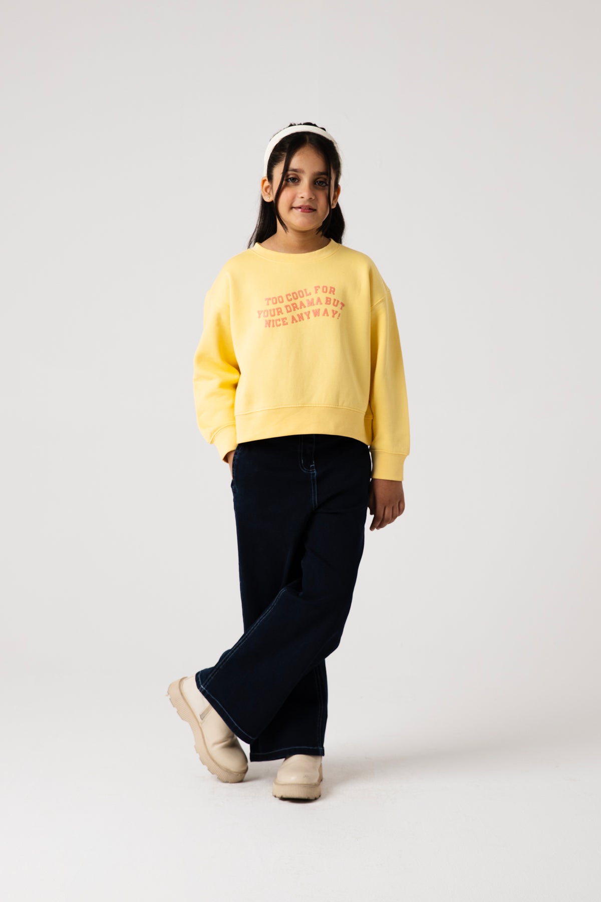Girls Butter Glow Cropped Fleece Sweatshirt