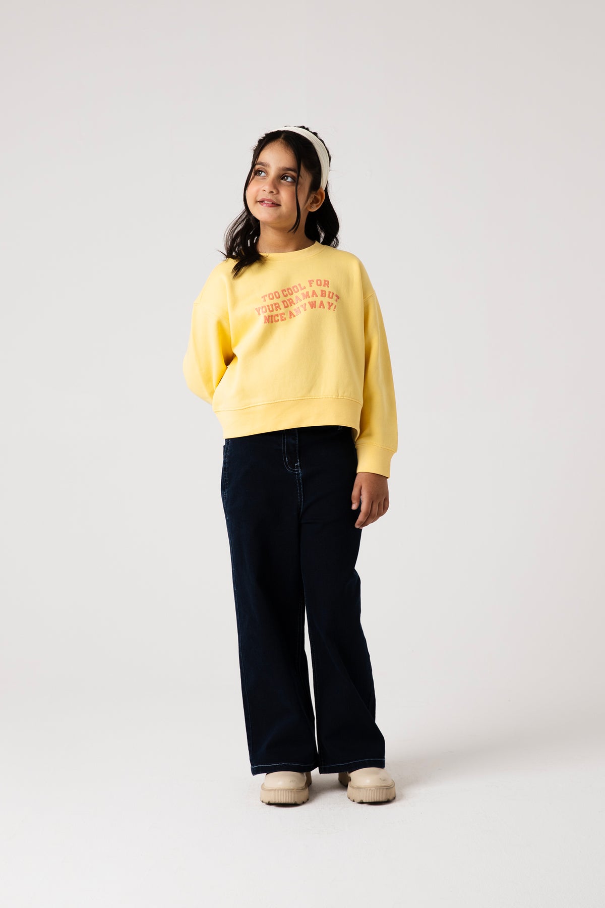 Girls Butter Glow Cropped Fleece Sweatshirt