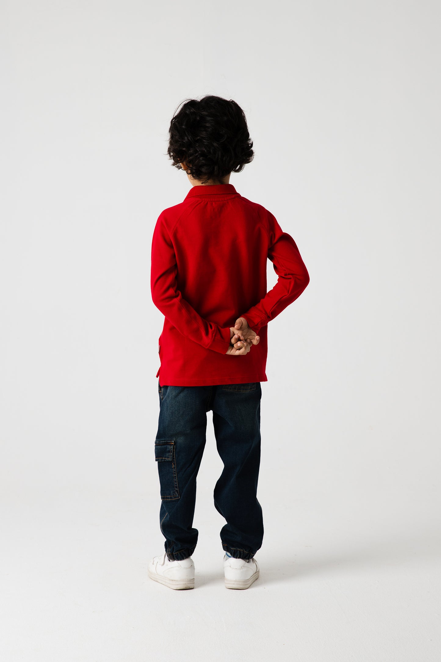 Boys Bold Red Athletic Raglan Polo
