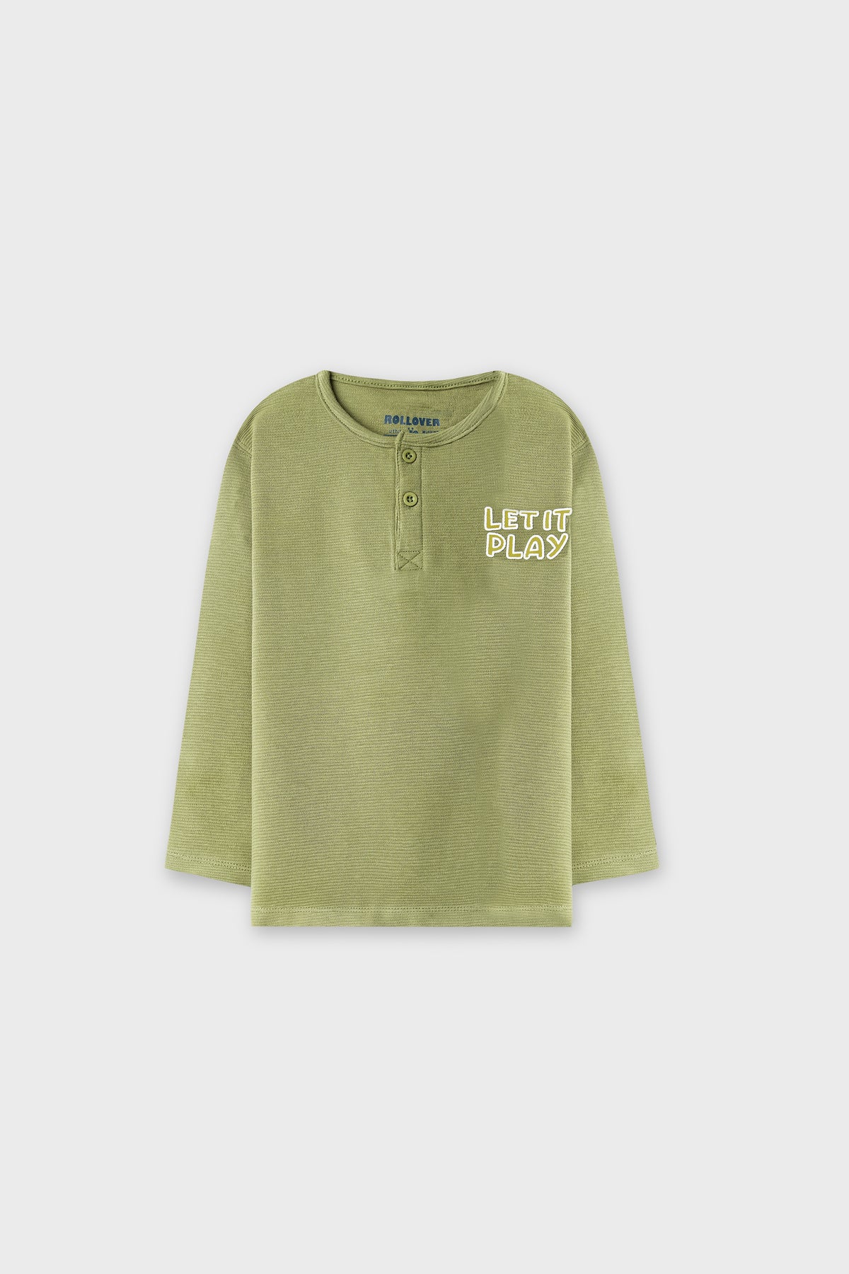 Boys Olive Play Henley Tee