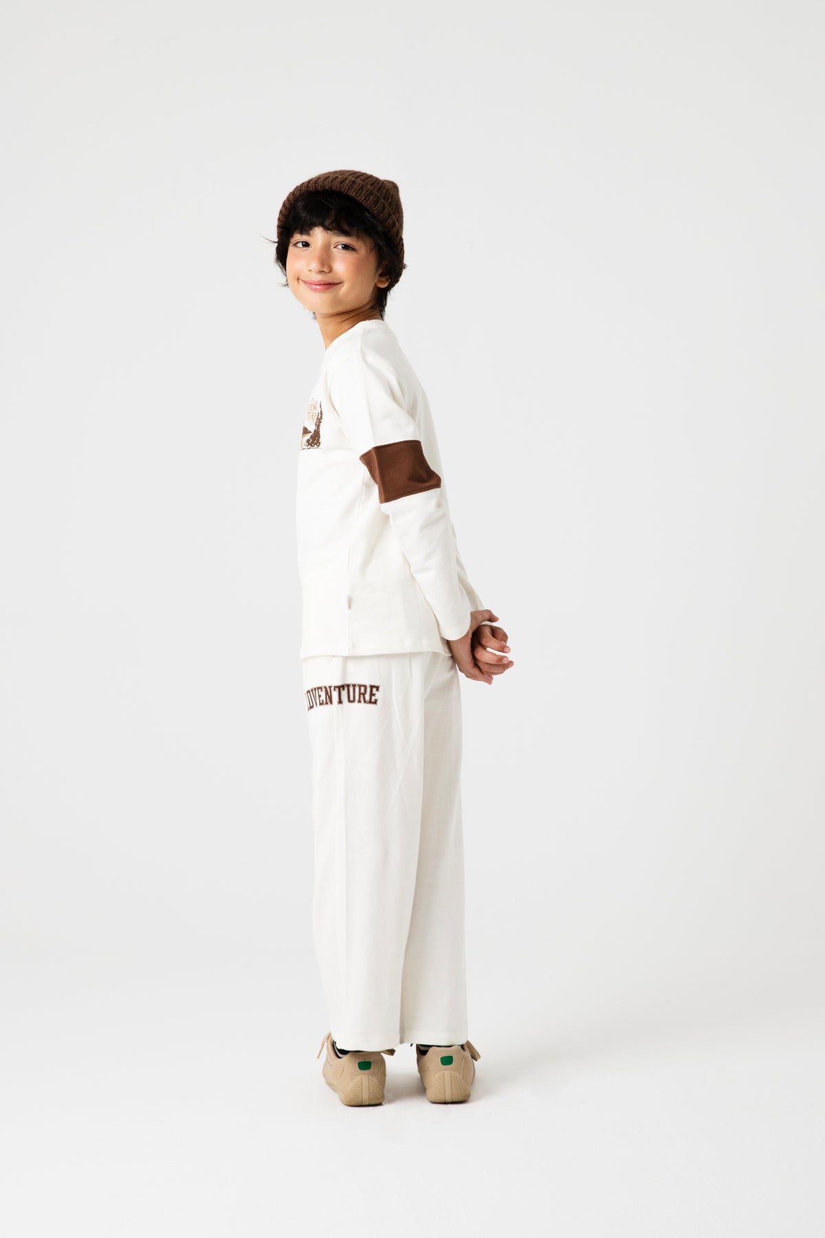 Boys Trailmark Off-White Co-ord Set