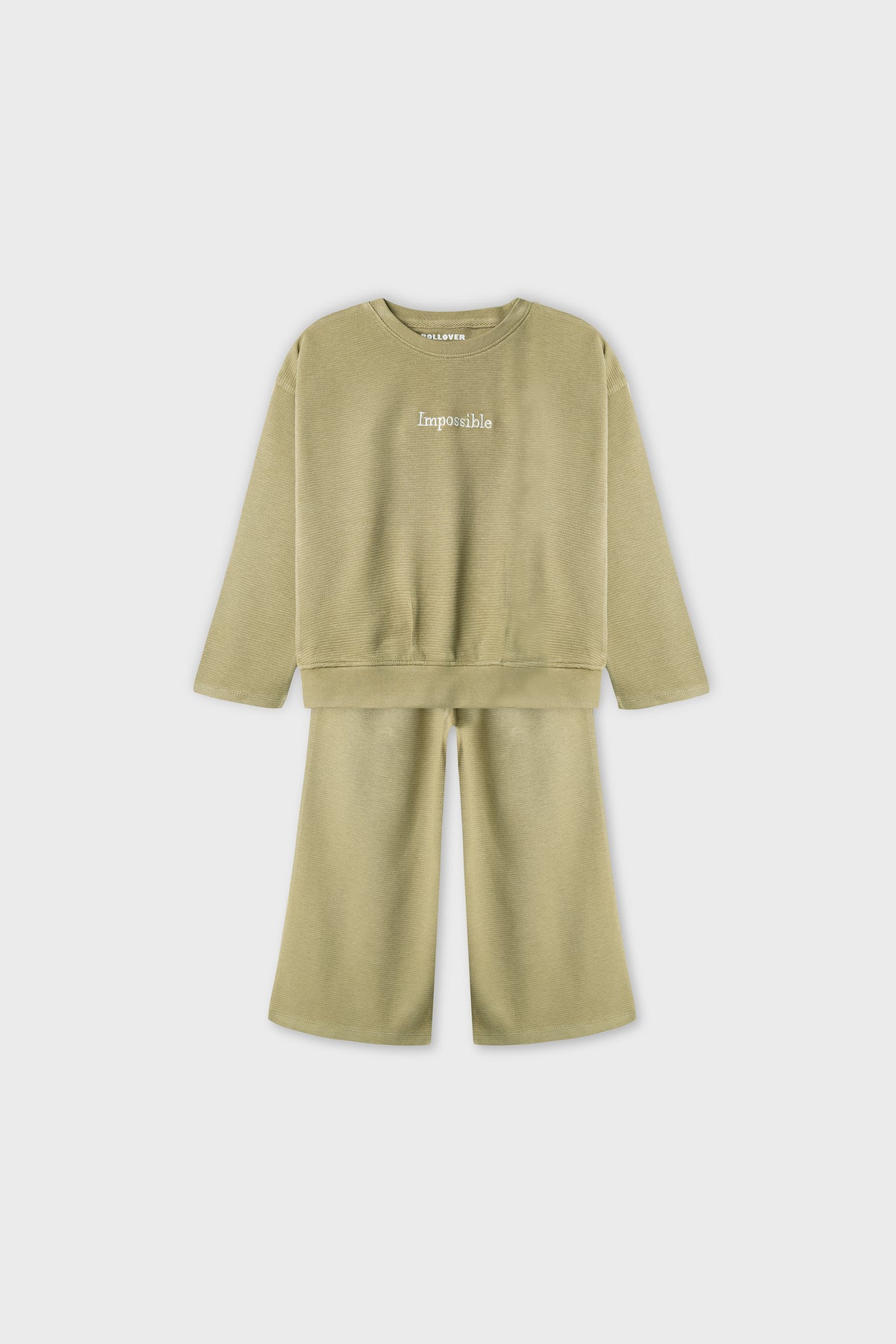 Girls Olive Ease Ottoman Co-ord Set